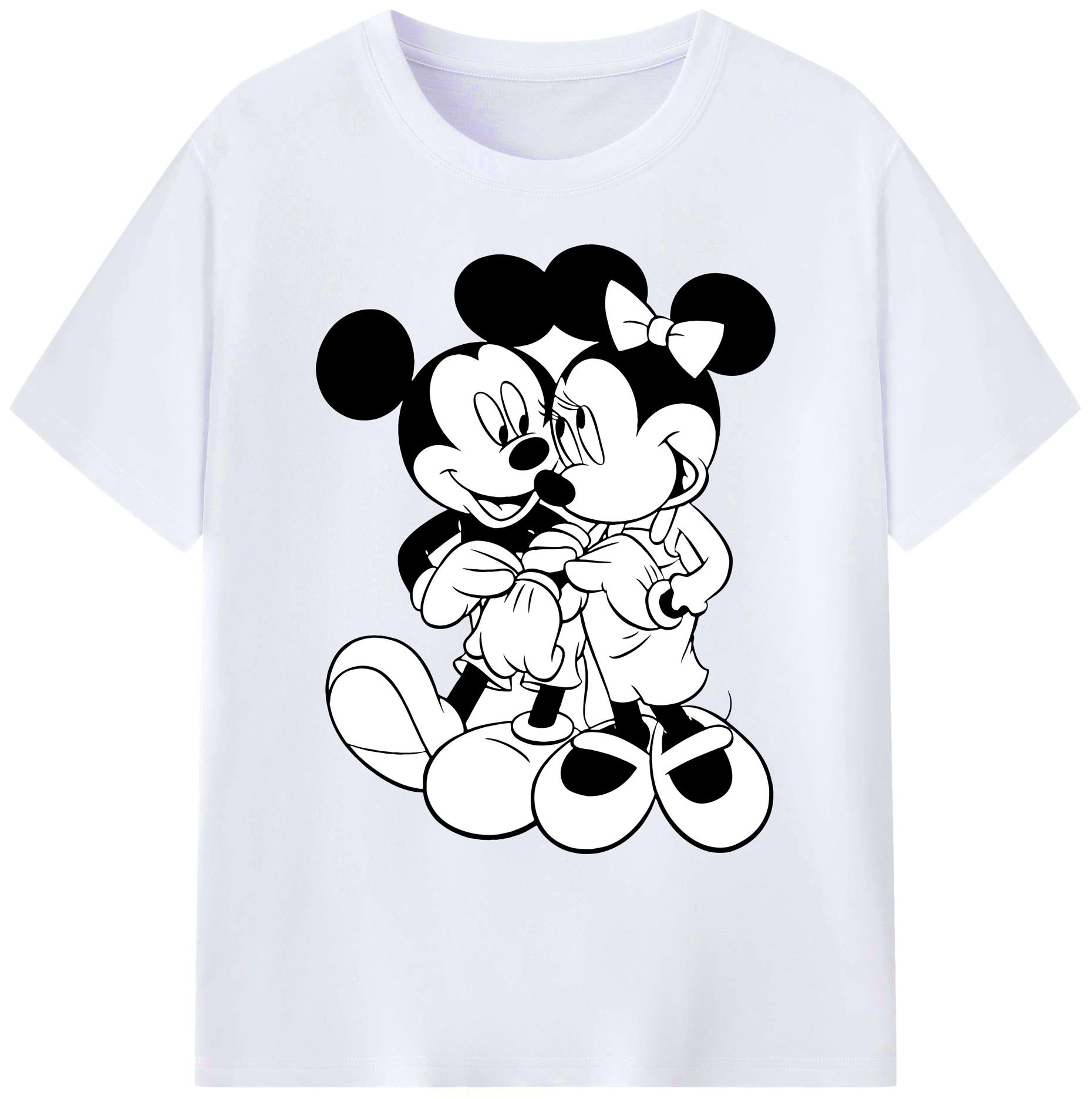ミッキーマウス Mickey Mouse 綿100％ メンズ半袖Tシャツ｜肌触りやわらか＆通気性