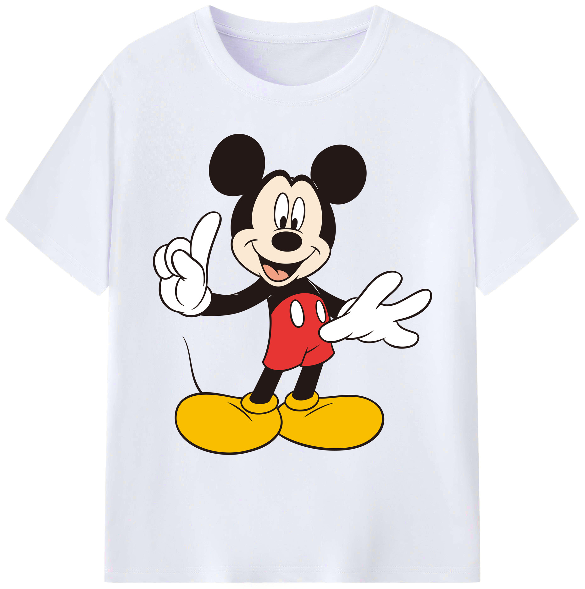 （画像用） ミッキーマウス Mickey Mouse 綿100％ メンズ半袖Tシャツ｜肌触りやわらか＆通気性