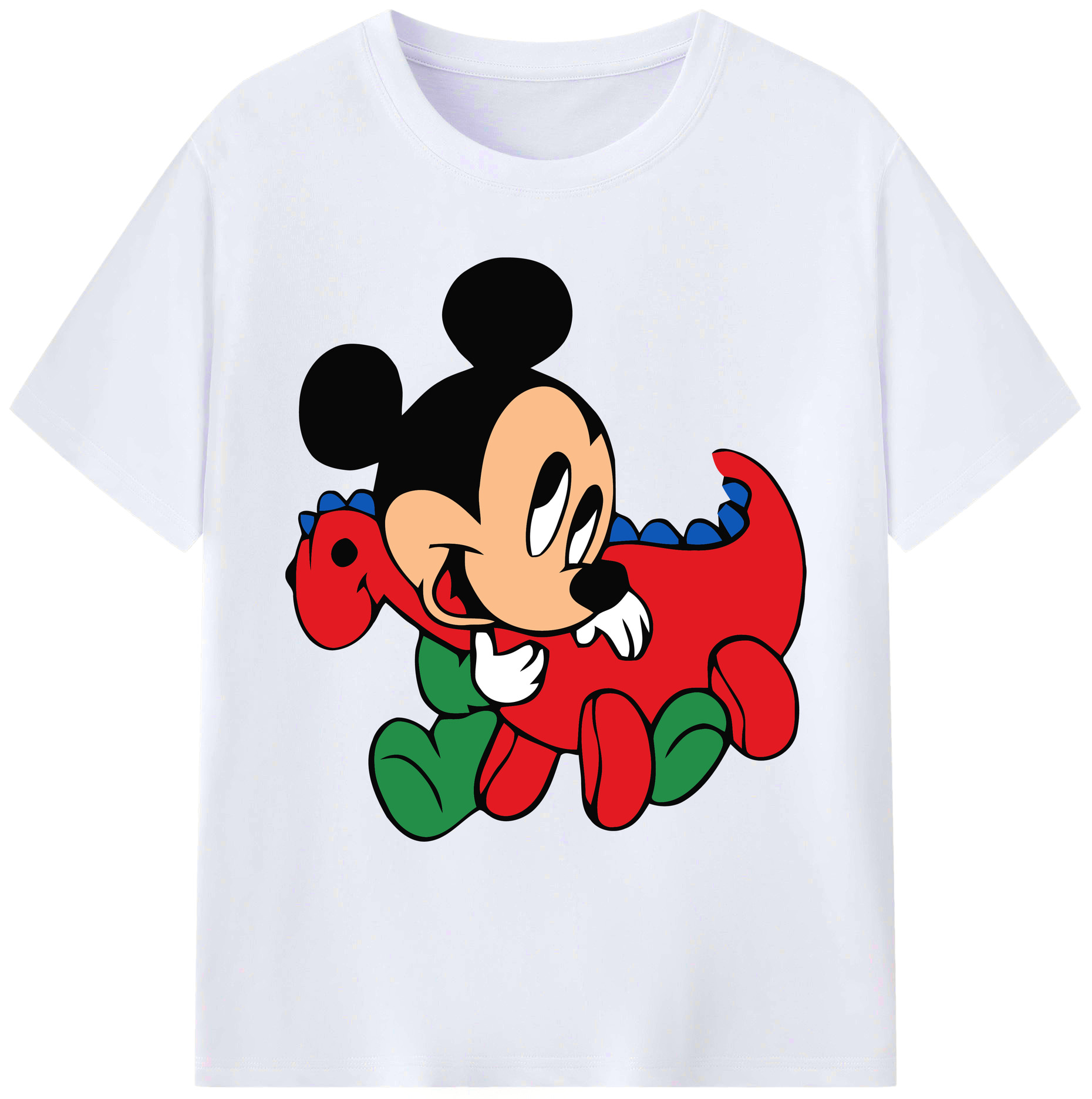 ミッキーマウス Mickey Mouse 綿100％ メンズ半袖Tシャツ｜肌触りやわらか＆通気性