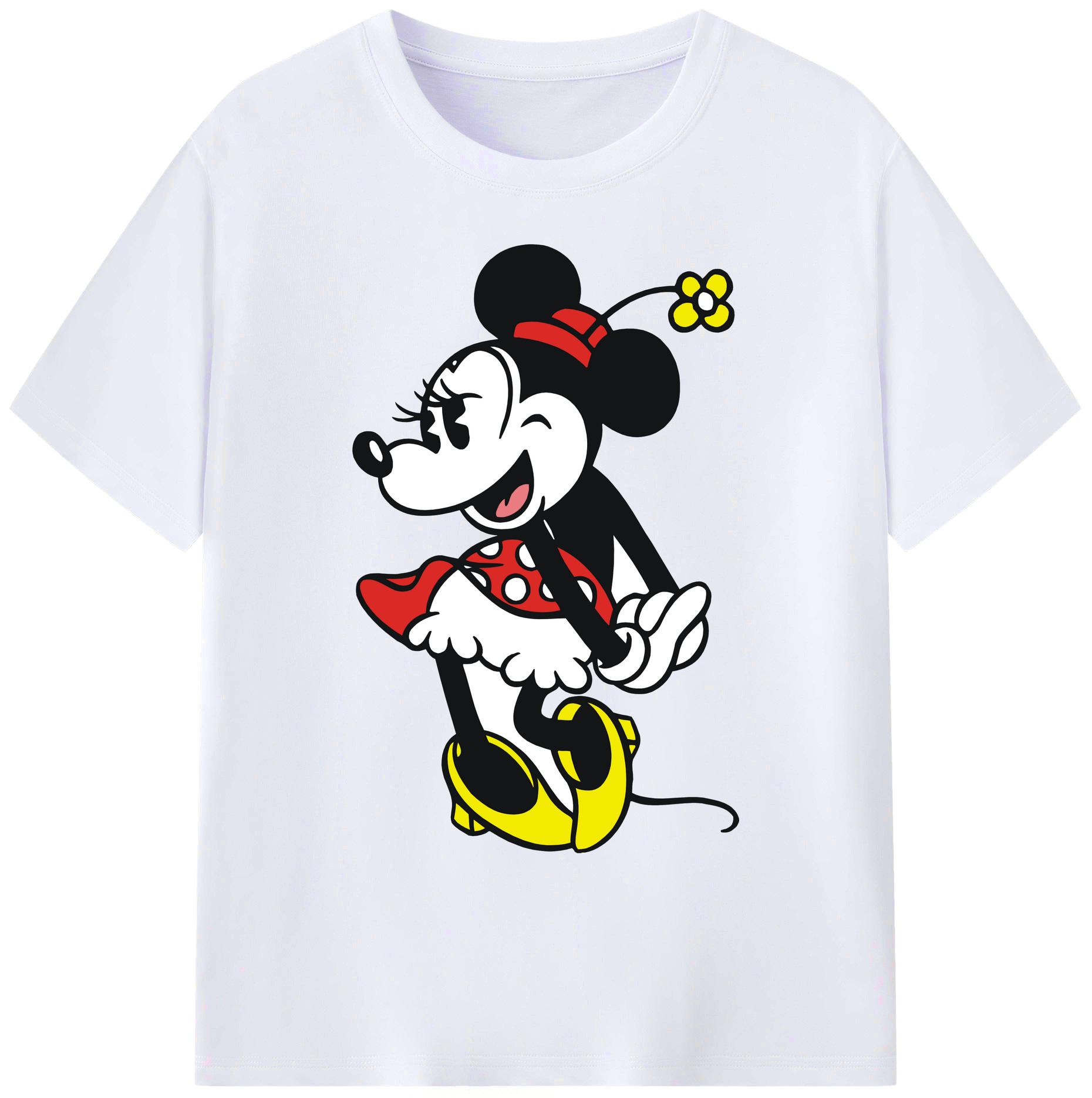 ミッキーマウス Mickey Mouse 綿100％ メンズ半袖Tシャツ｜肌触りやわらか＆通気性