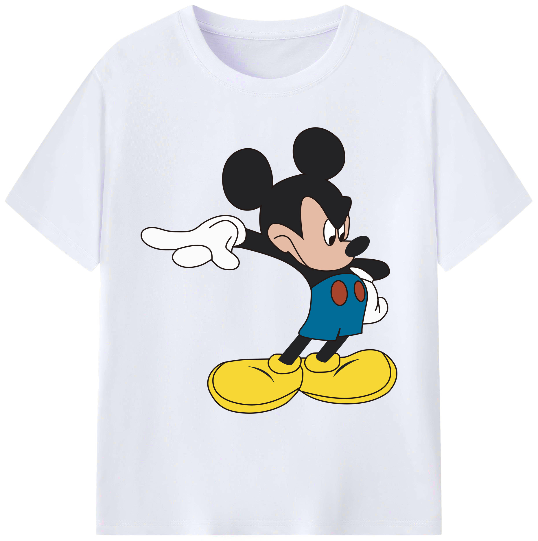 ミッキーマウス Mickey Mouse 綿100％ メンズ半袖Tシャツ｜肌触りやわらか＆通気性