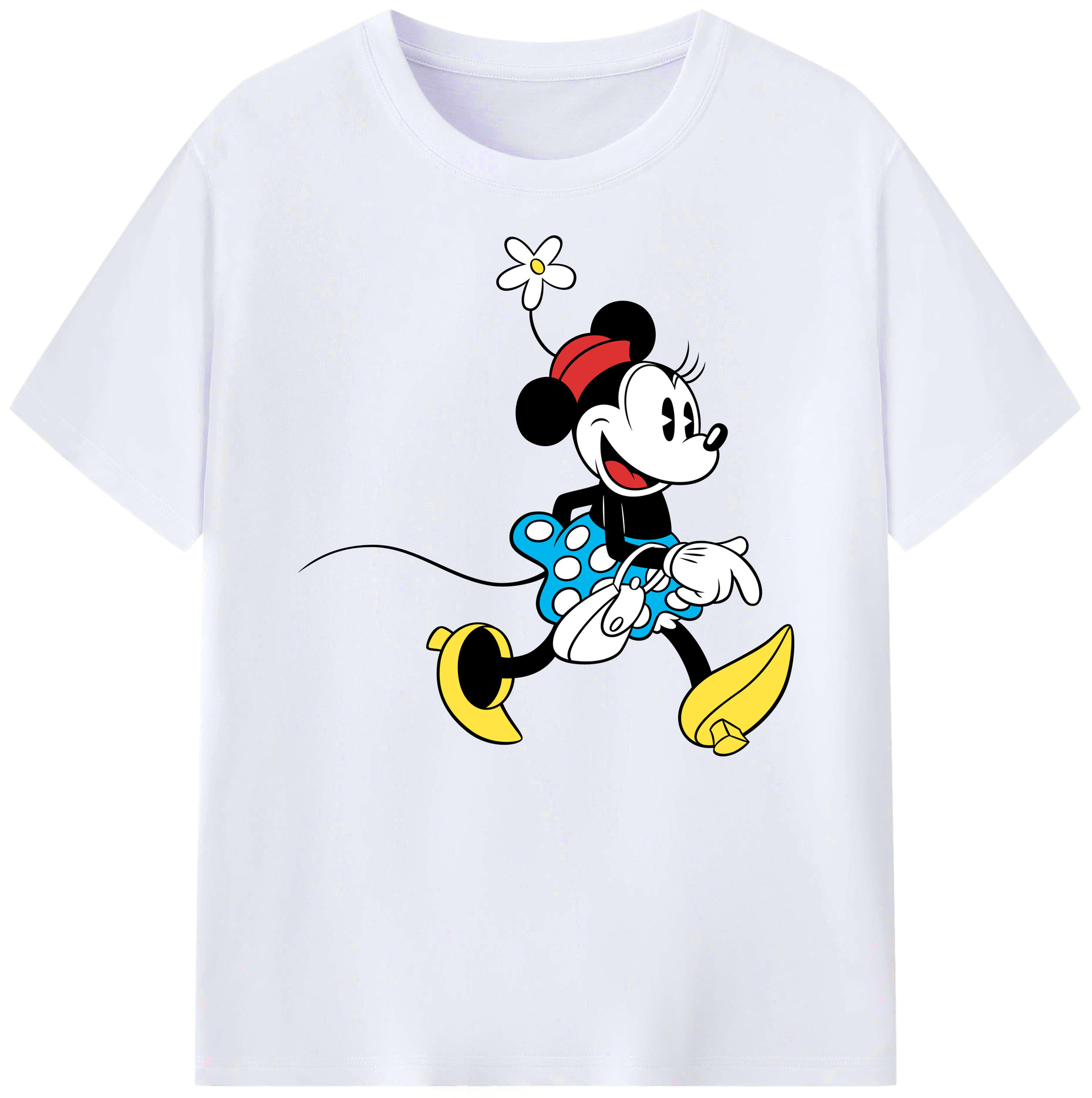 ミッキーマウス Mickey Mouse 綿100％ メンズ半袖Tシャツ｜肌触りやわらか＆通気性
