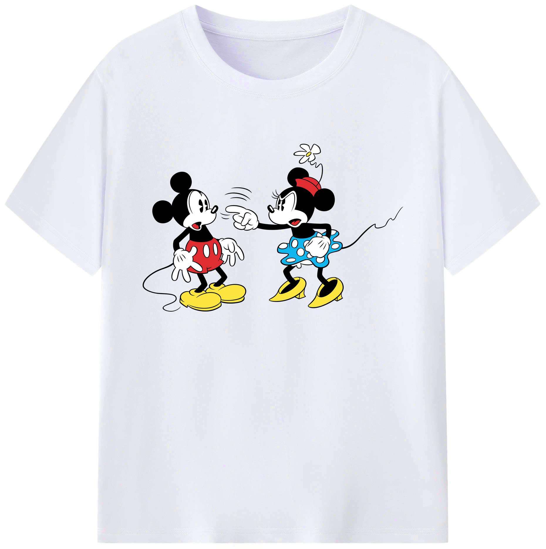 ミッキーマウス Mickey Mouse 綿100％ メンズ半袖Tシャツ｜肌触りやわらか＆通気性