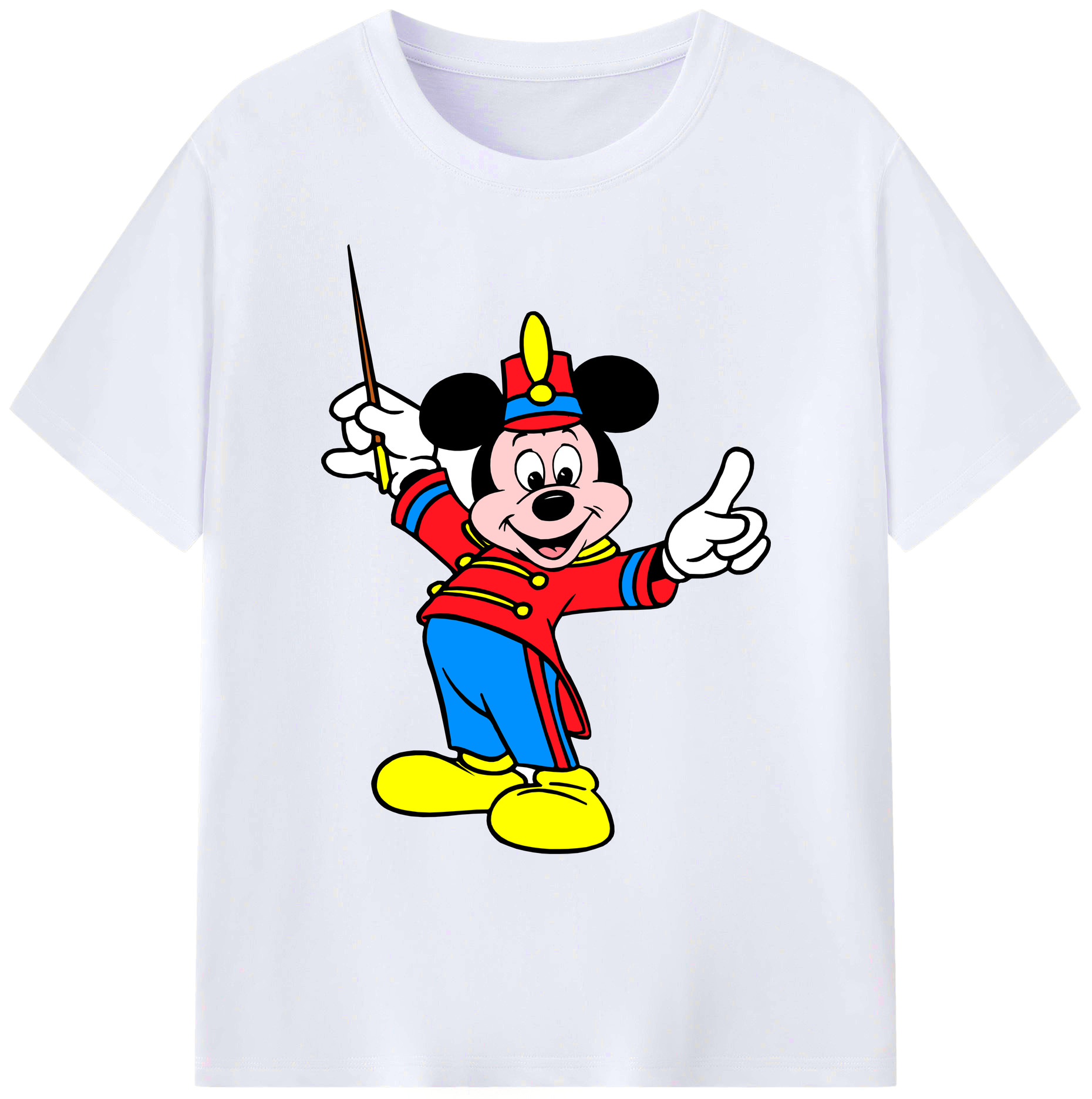 ミッキーマウス Mickey Mouse 綿100％ メンズ半袖Tシャツ｜肌触りやわらか＆通気性