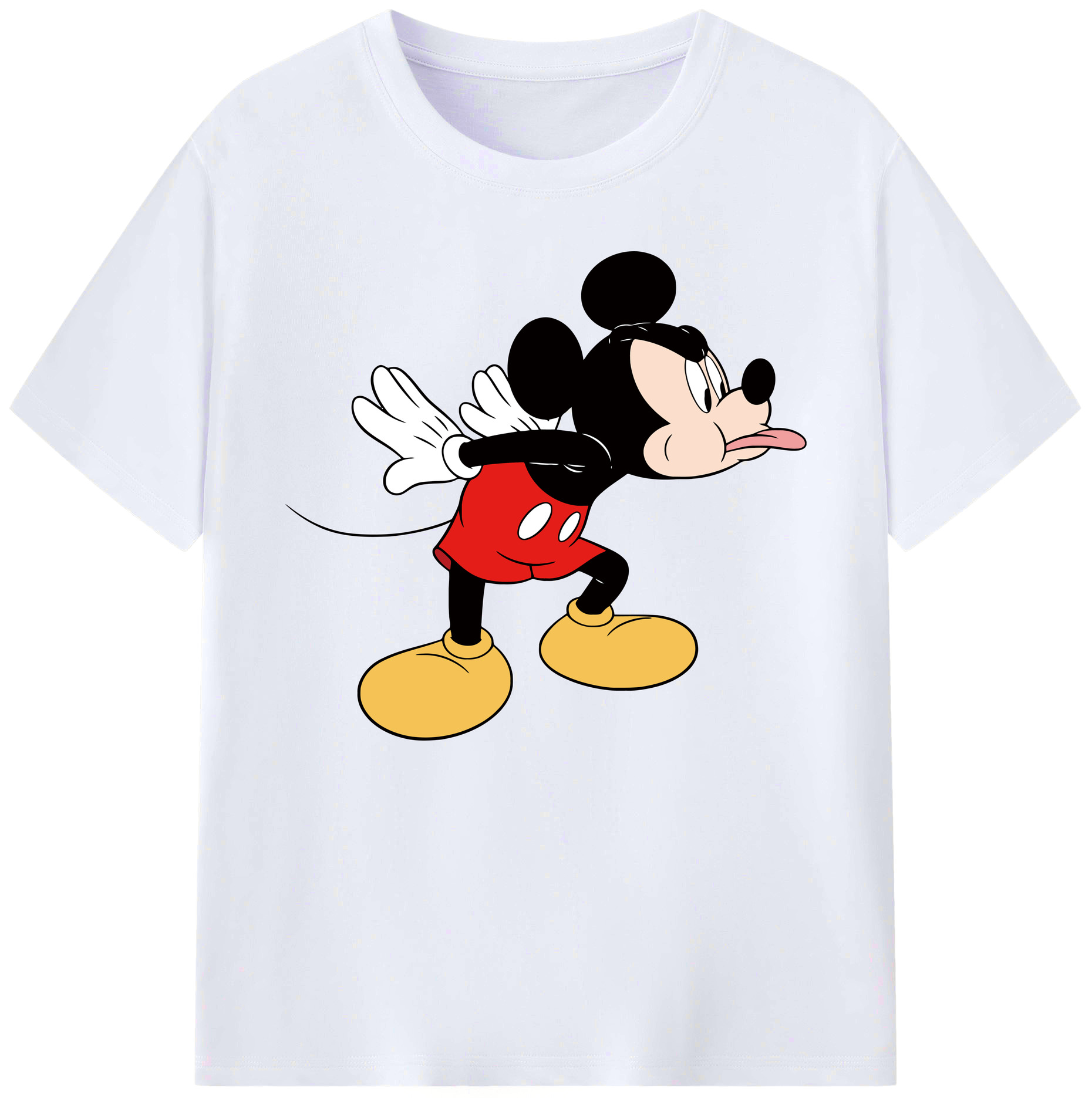 （画像用） ミッキーマウス Mickey Mouse 綿100％ メンズ半袖Tシャツ｜肌触りやわらか＆通気性