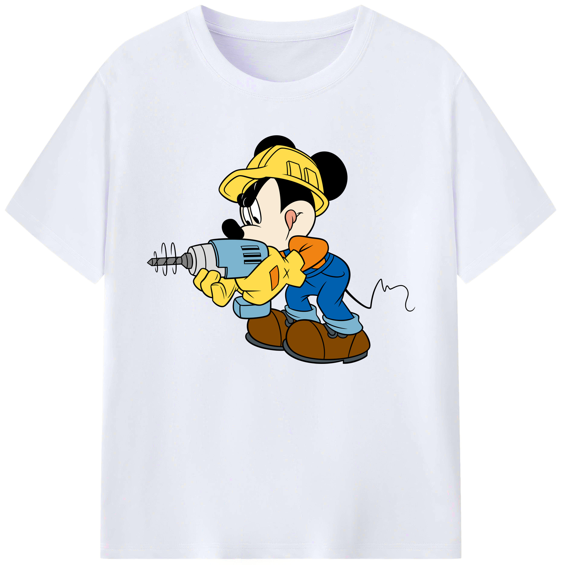 ミッキーマウス Mickey Mouse 綿100％ メンズ半袖Tシャツ｜肌触りやわらか＆通気性