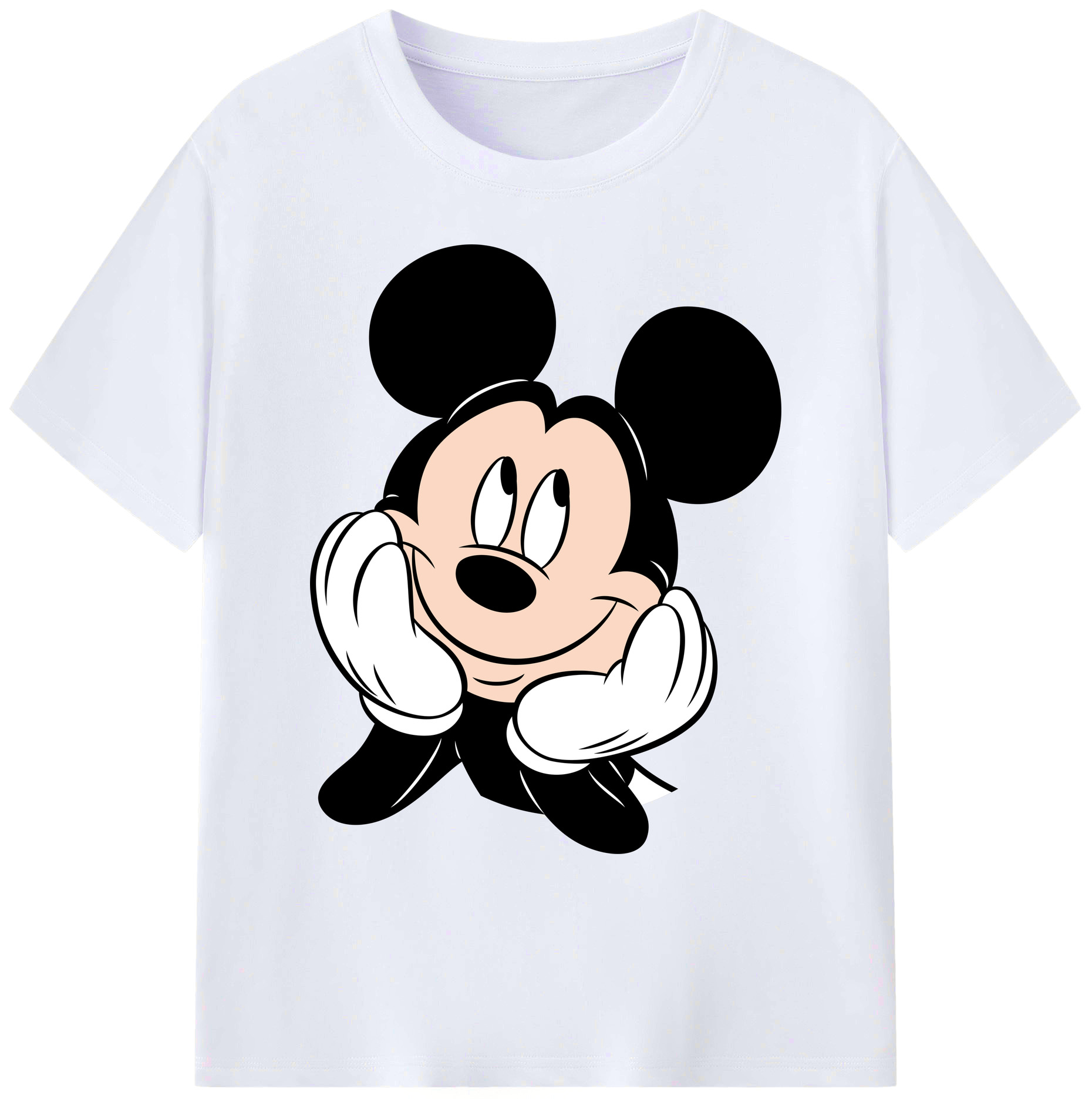 ミッキーマウス Mickey Mouse 綿100％ メンズ半袖Tシャツ｜肌触りやわらか＆通気性