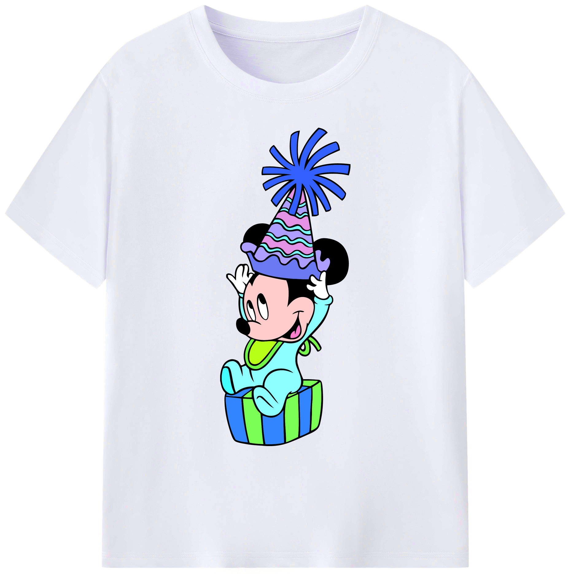 ミッキーマウス Mickey Mouse 綿100％ メンズ半袖Tシャツ｜肌触りやわらか＆通気性