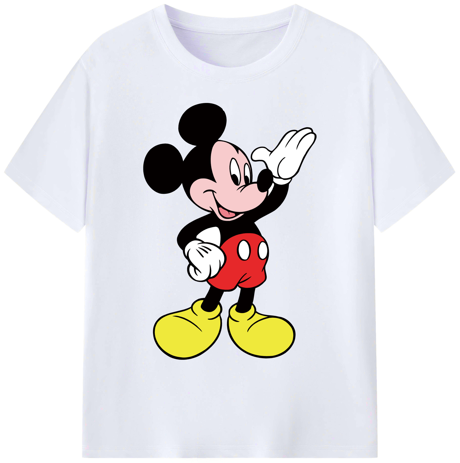 ミッキーマウス Mickey Mouse 綿100％ メンズ半袖Tシャツ｜肌触りやわらか＆通気性