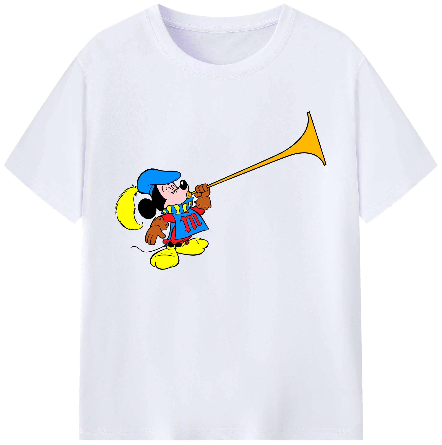 ミッキーマウス Mickey Mouse 綿100％ メンズ半袖Tシャツ｜肌触りやわらか＆通気性