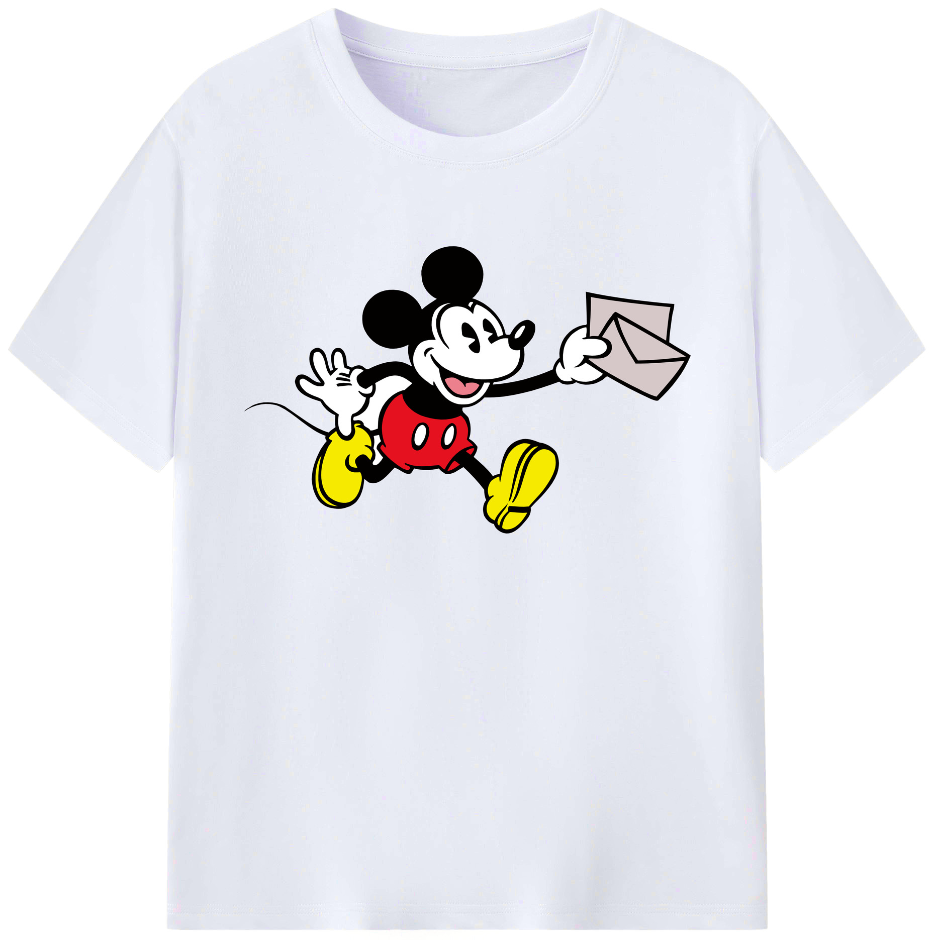 ミッキーマウス Mickey Mouse 綿100％ メンズ半袖Tシャツ｜肌触りやわらか＆通気性