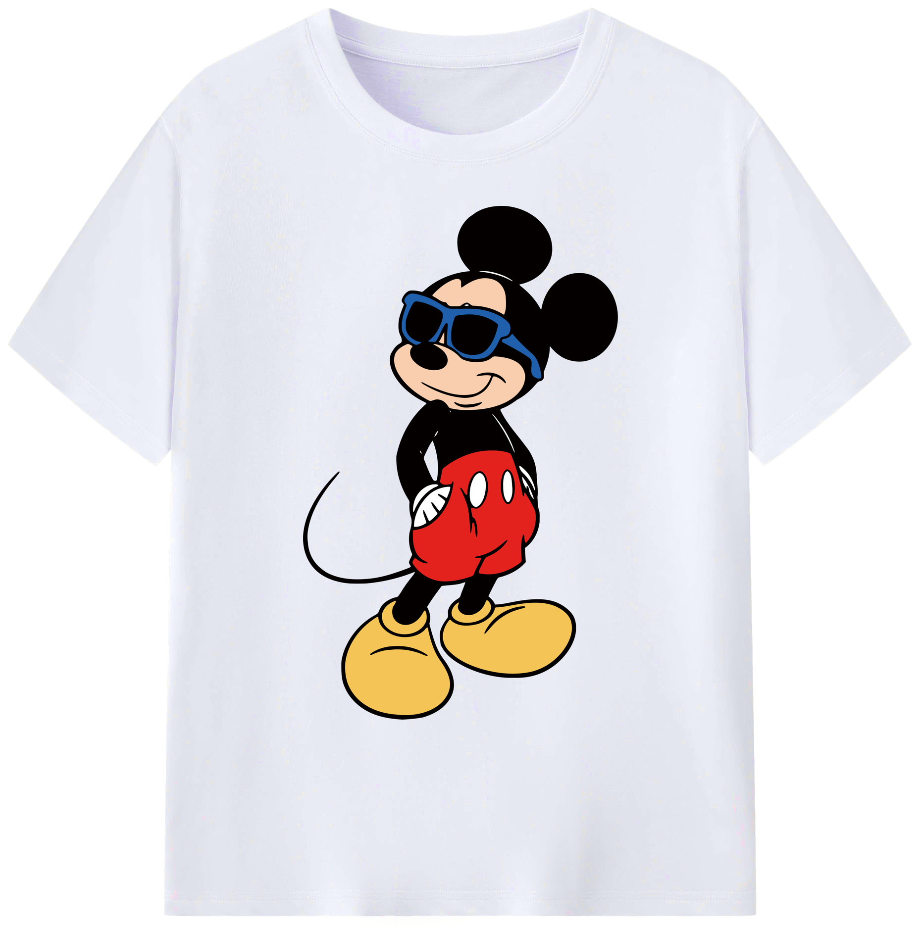 ミッキーマウス Mickey Mouse 綿100％ メンズ半袖Tシャツ｜肌触りやわらか＆通気性