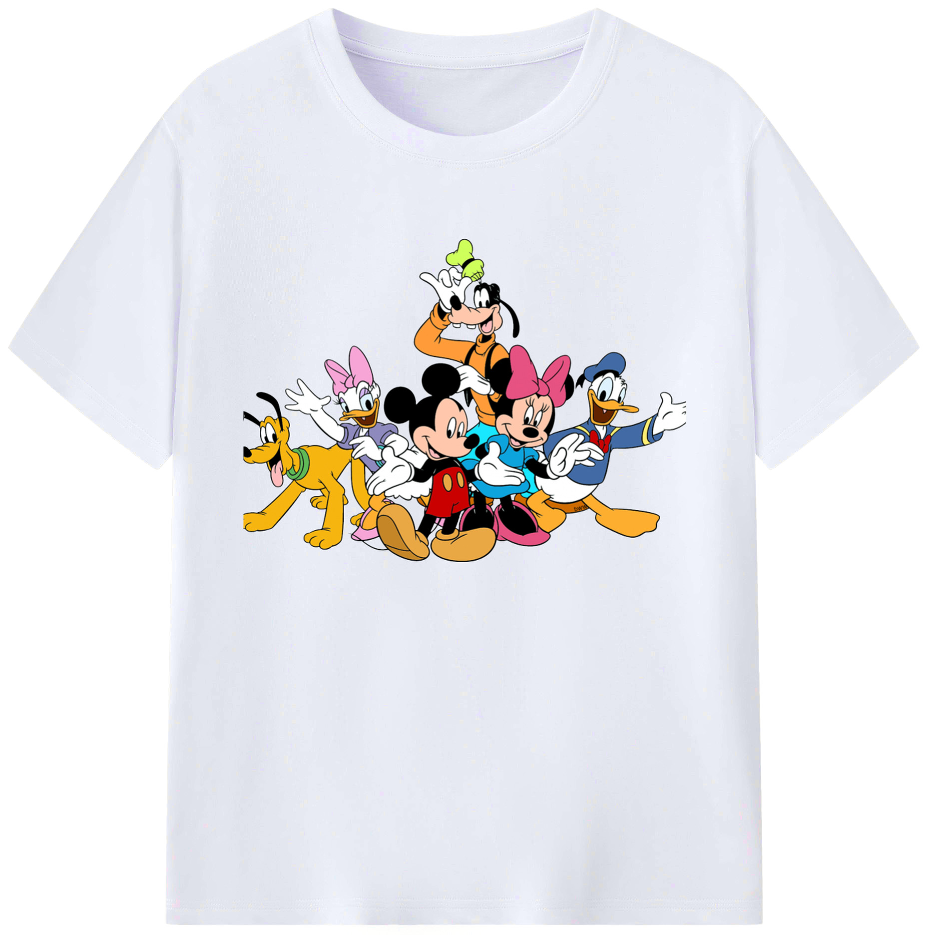 ミッキーマウス Mickey Mouse 綿100％ メンズ半袖Tシャツ｜肌触りやわらか＆通気性