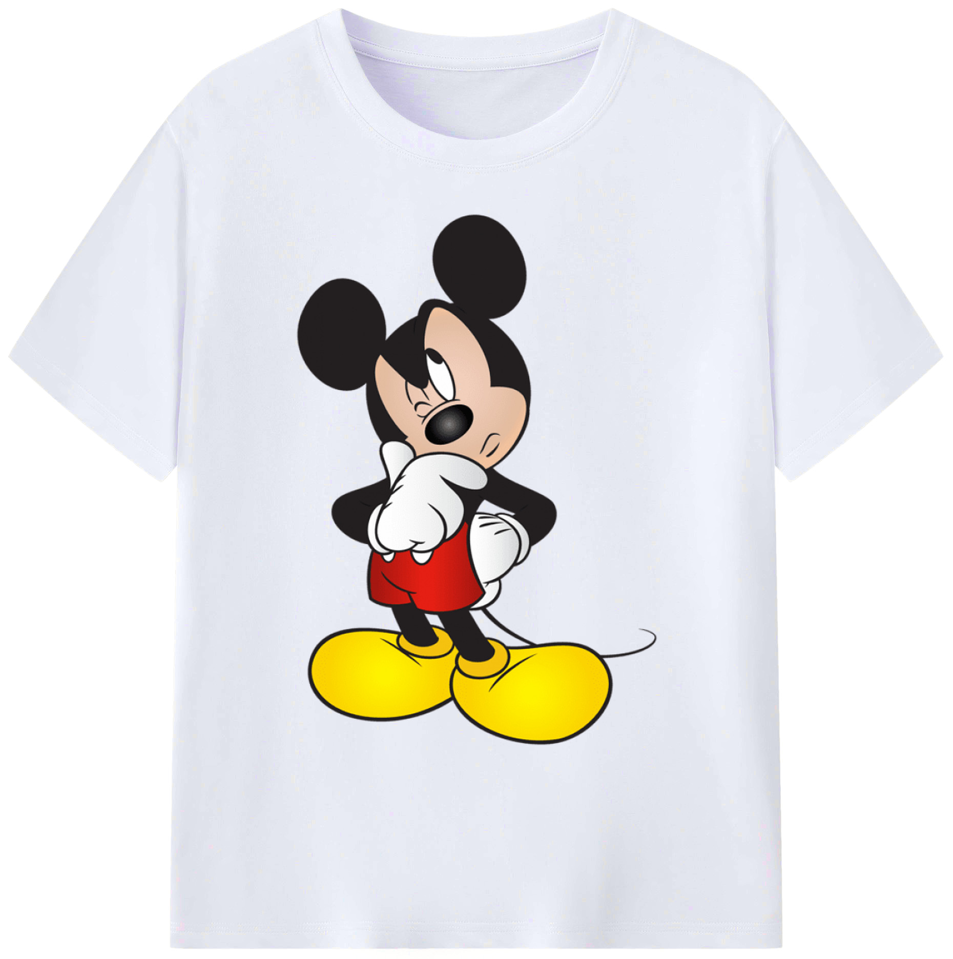 ミッキーマウス Mickey Mouse 綿100％ メンズ半袖Tシャツ｜肌触りやわらか＆通気性