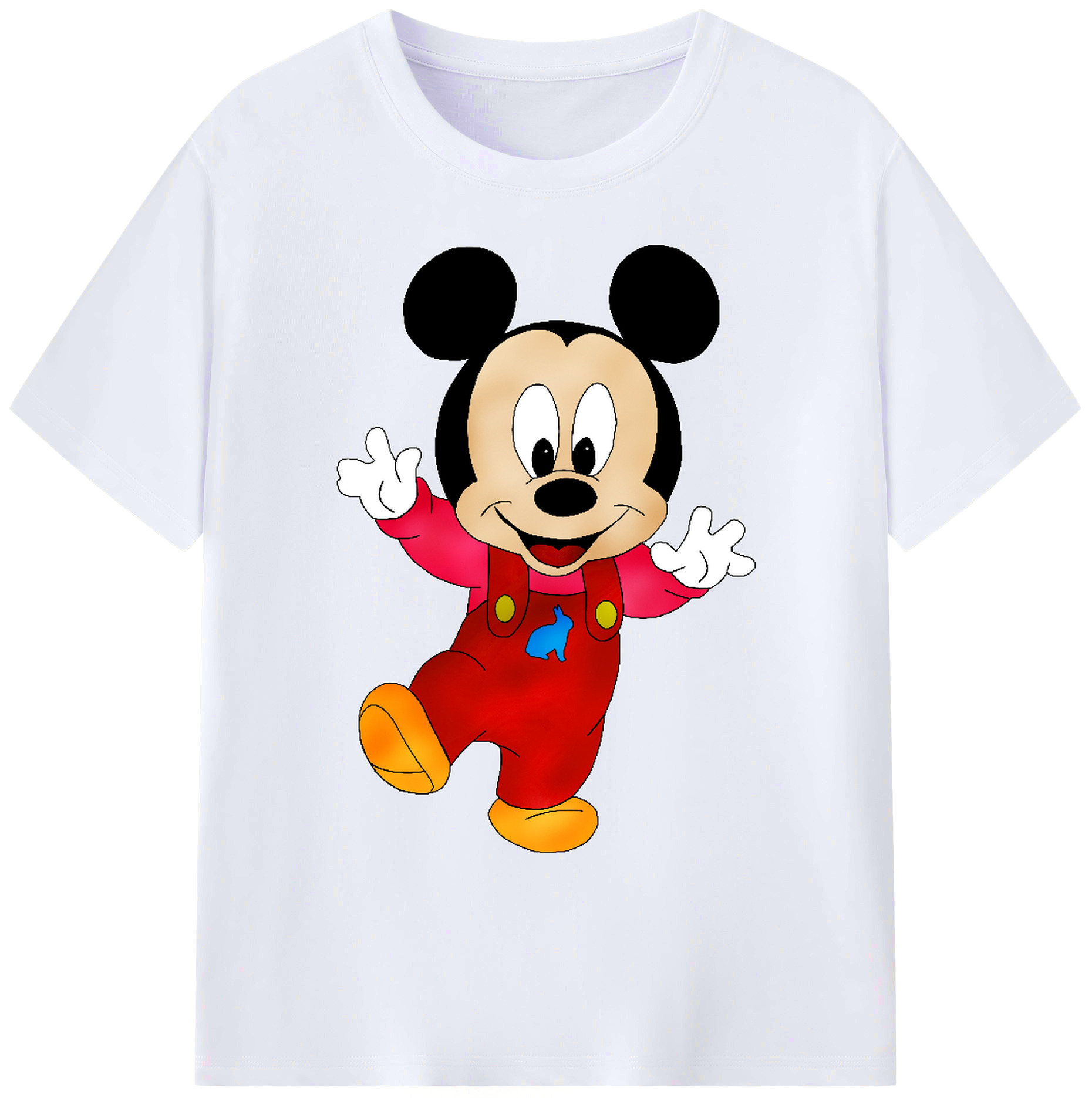 ミッキーマウス Mickey Mouse 綿100％ メンズ半袖Tシャツ｜肌触りやわらか＆通気性