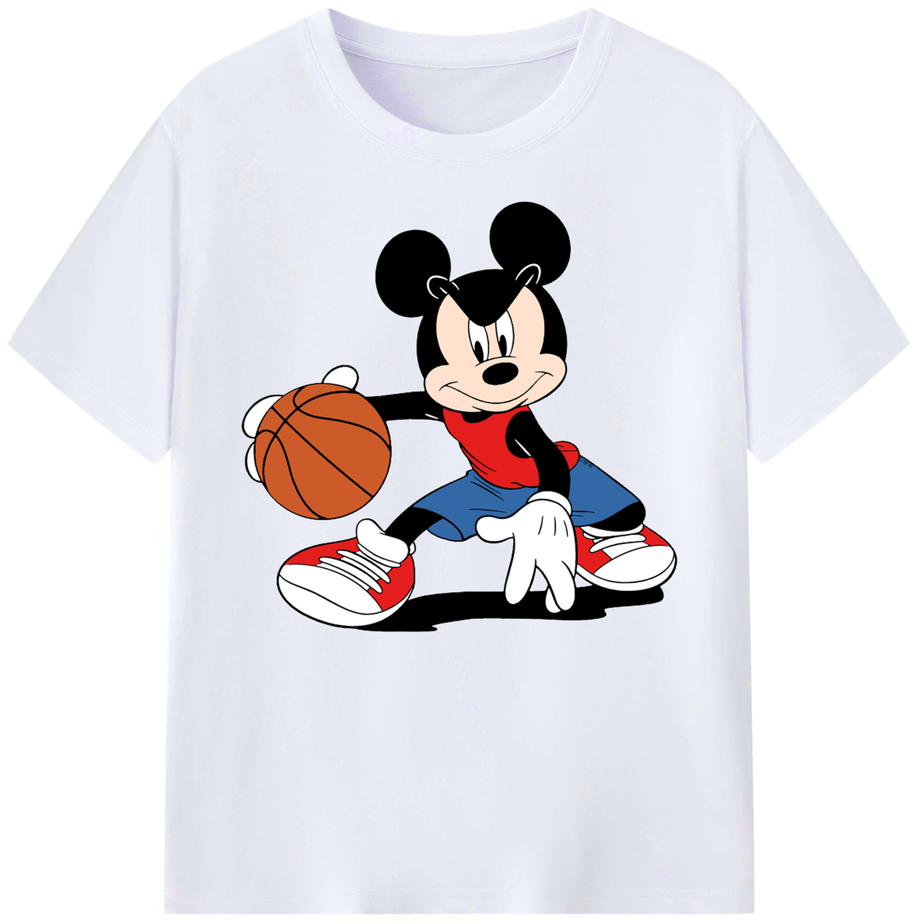 ミッキーマウス Mickey Mouse 綿100％ メンズ半袖Tシャツ｜肌触りやわらか＆通気性