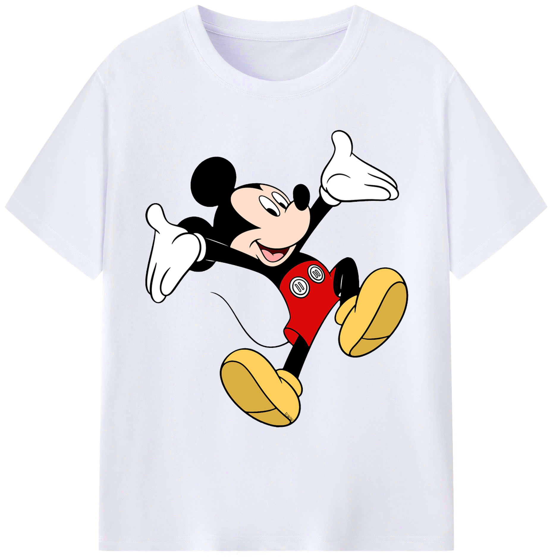 ミッキーマウス Mickey Mouse 綿100％ メンズ半袖Tシャツ｜肌触りやわらか＆通気性