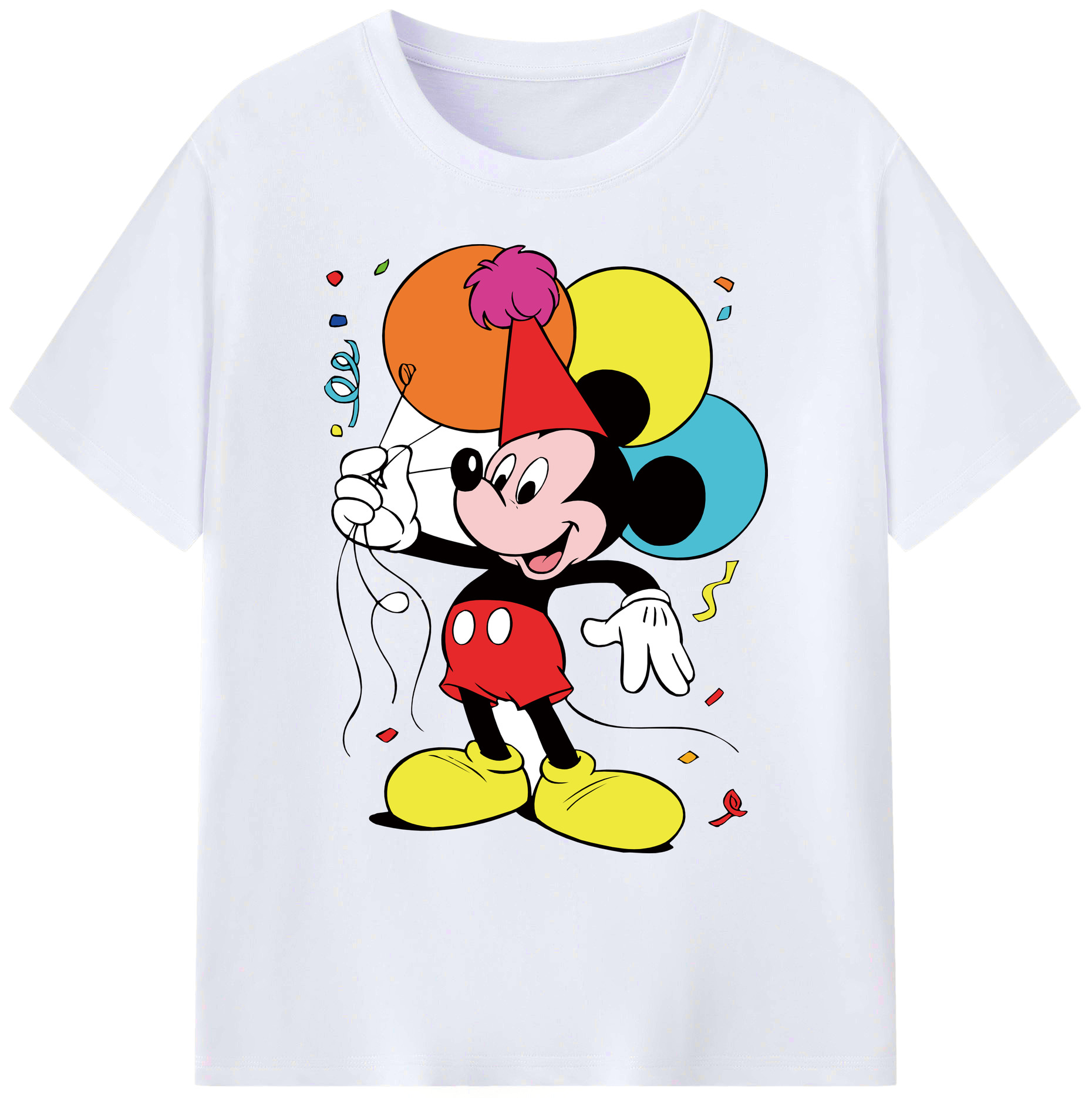 ミッキーマウス Mickey Mouse 綿100％ メンズ半袖Tシャツ｜肌触りやわらか＆通気性