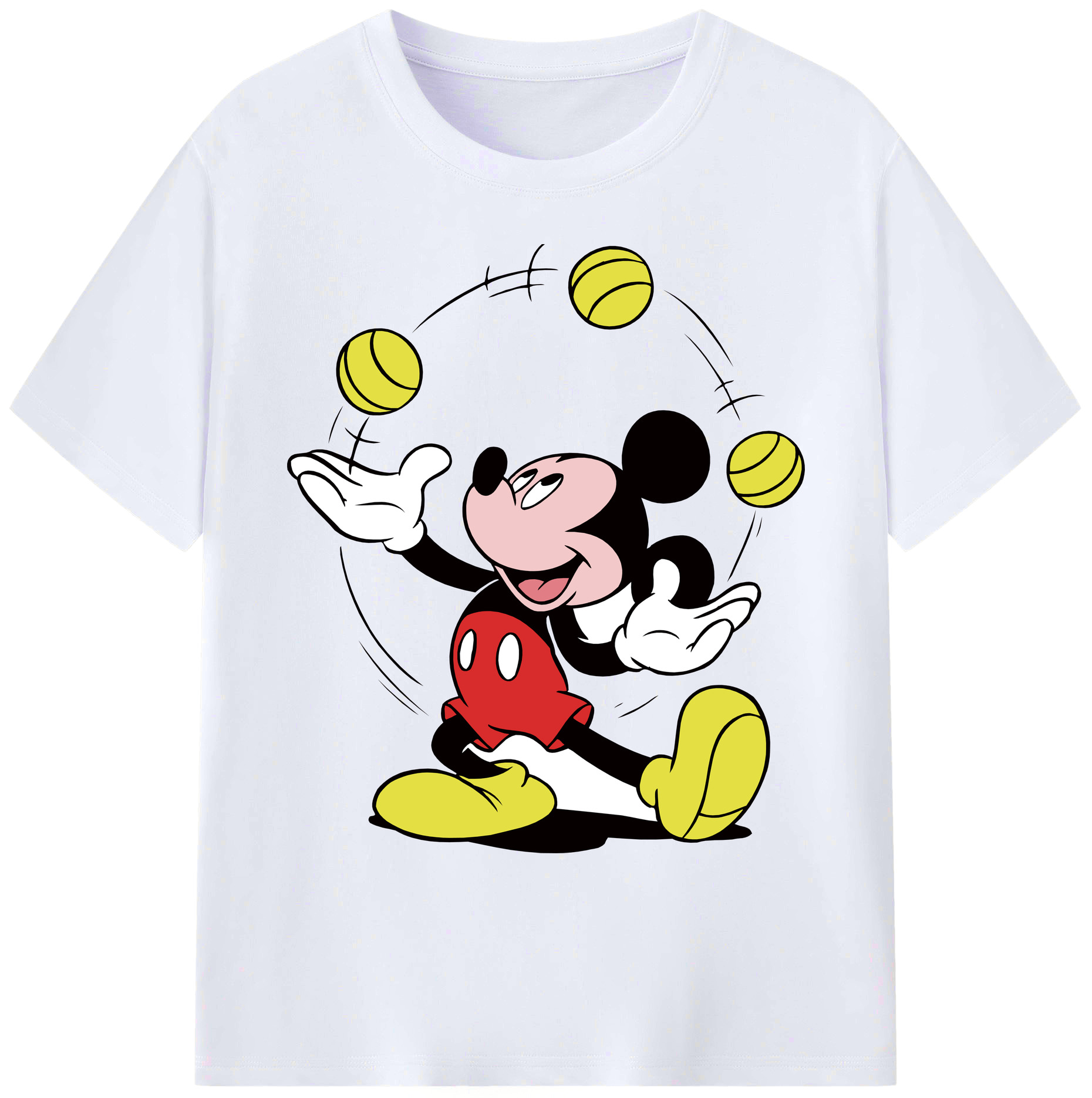 ミッキーマウス Mickey Mouse 綿100％ メンズ半袖Tシャツ｜肌触りやわらか＆通気性