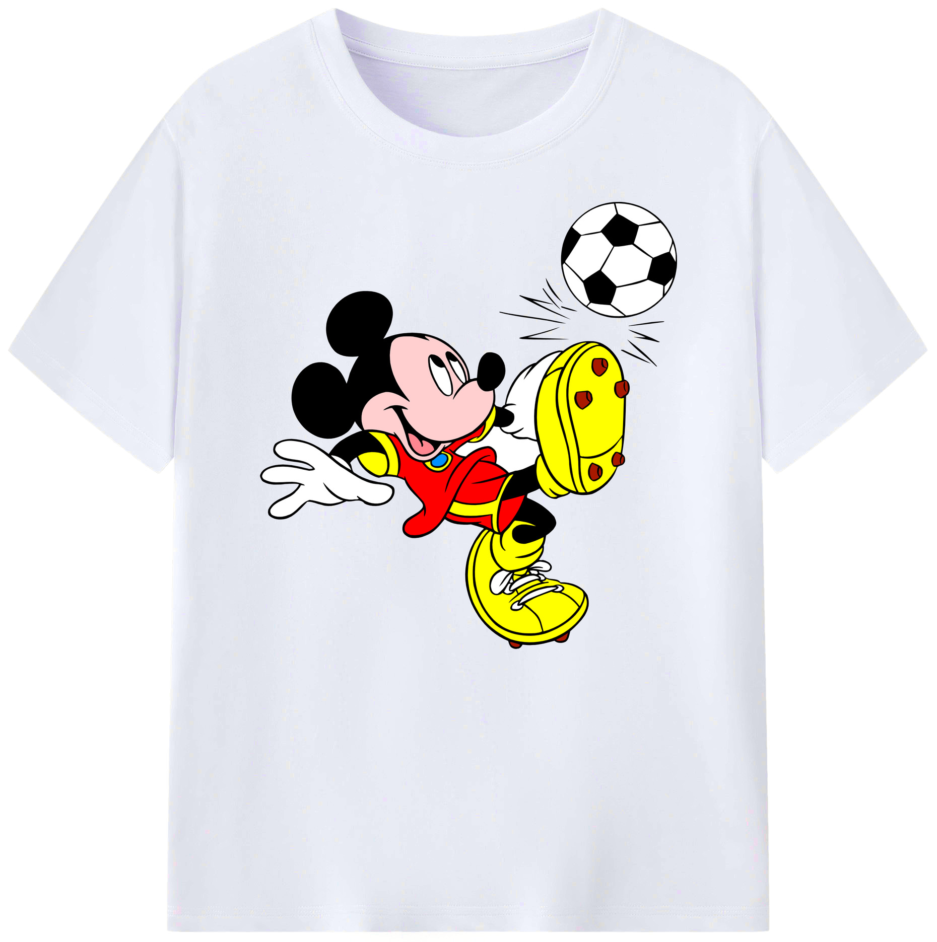 ミッキーマウス Mickey Mouse 綿100％ メンズ半袖Tシャツ｜肌触りやわらか＆通気性