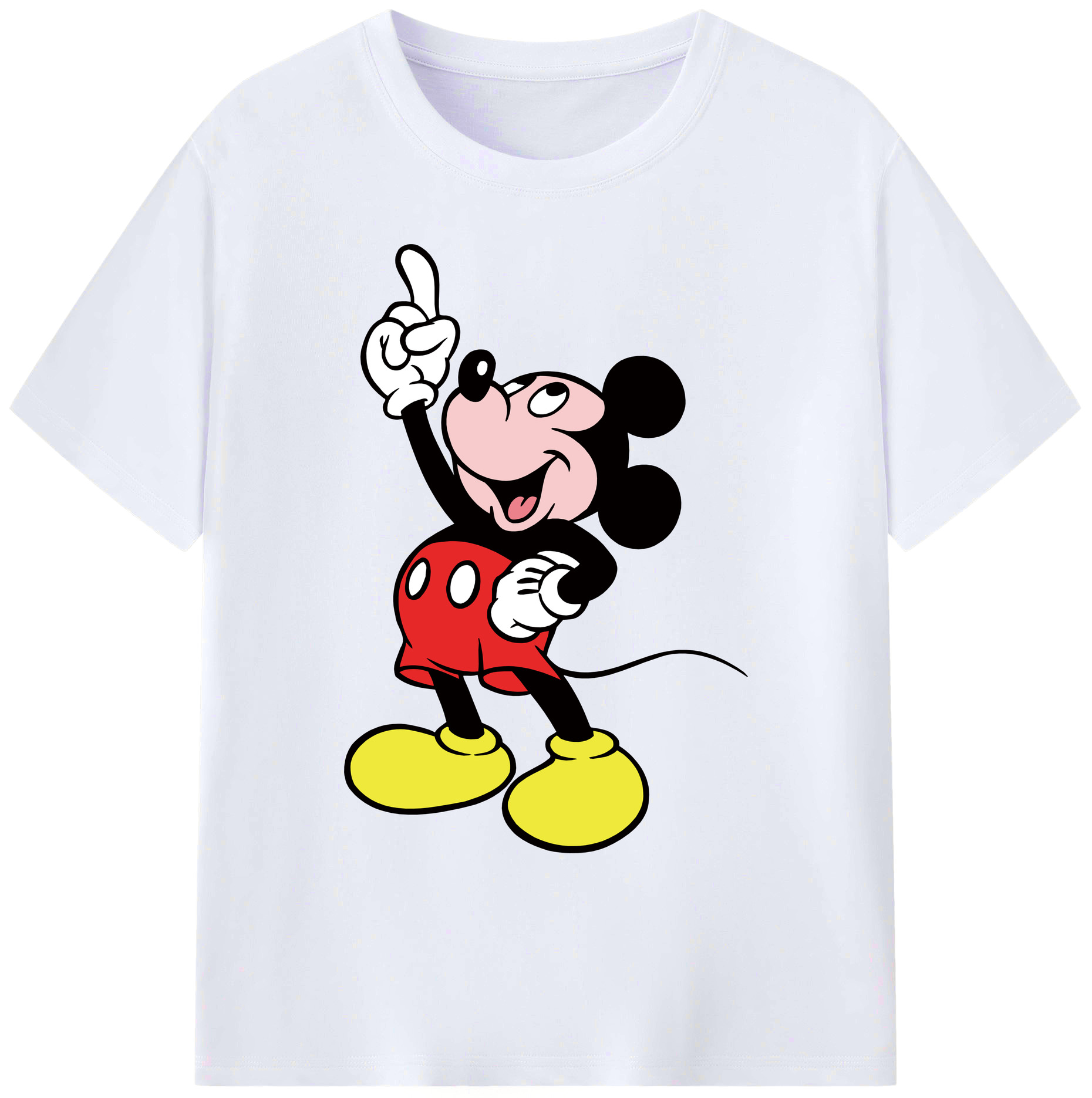 ミッキーマウス Mickey Mouse 綿100％ メンズ半袖Tシャツ｜肌触りやわらか＆通気性