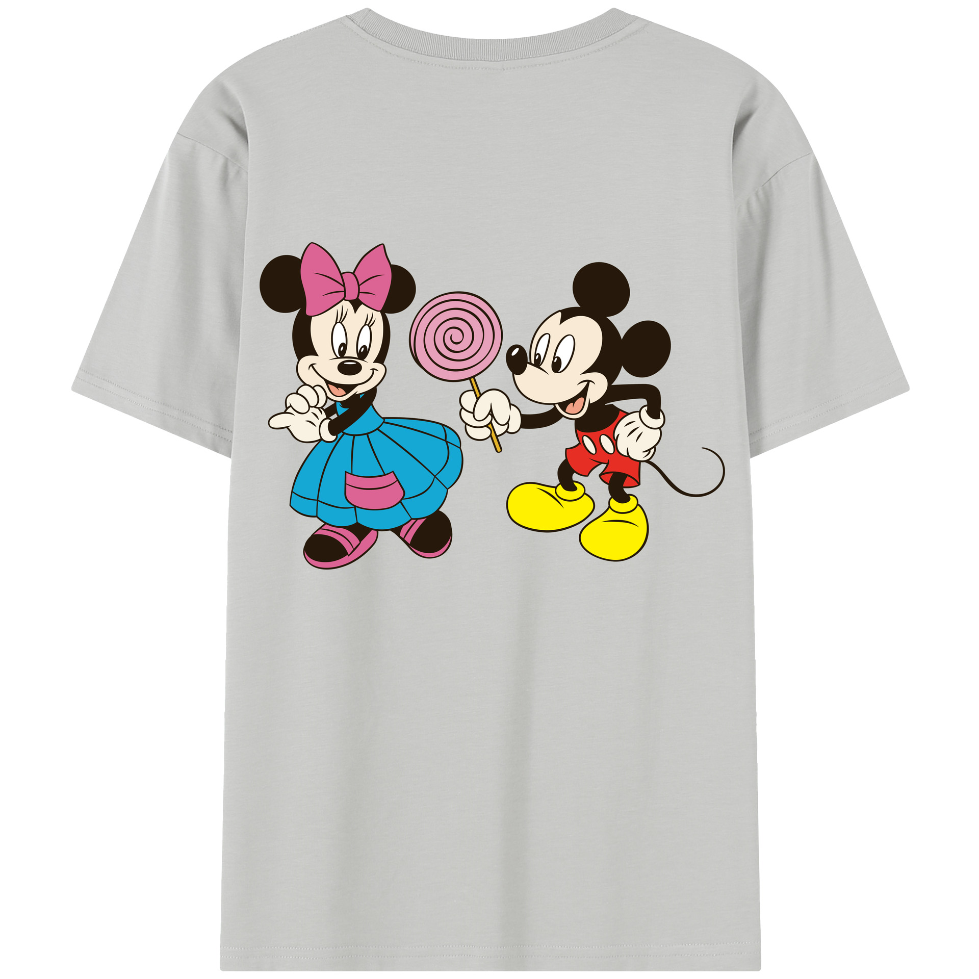 （画像用） ミッキーマウス Mickey Mouse レディース半袖Tシャツ(バックプリント)