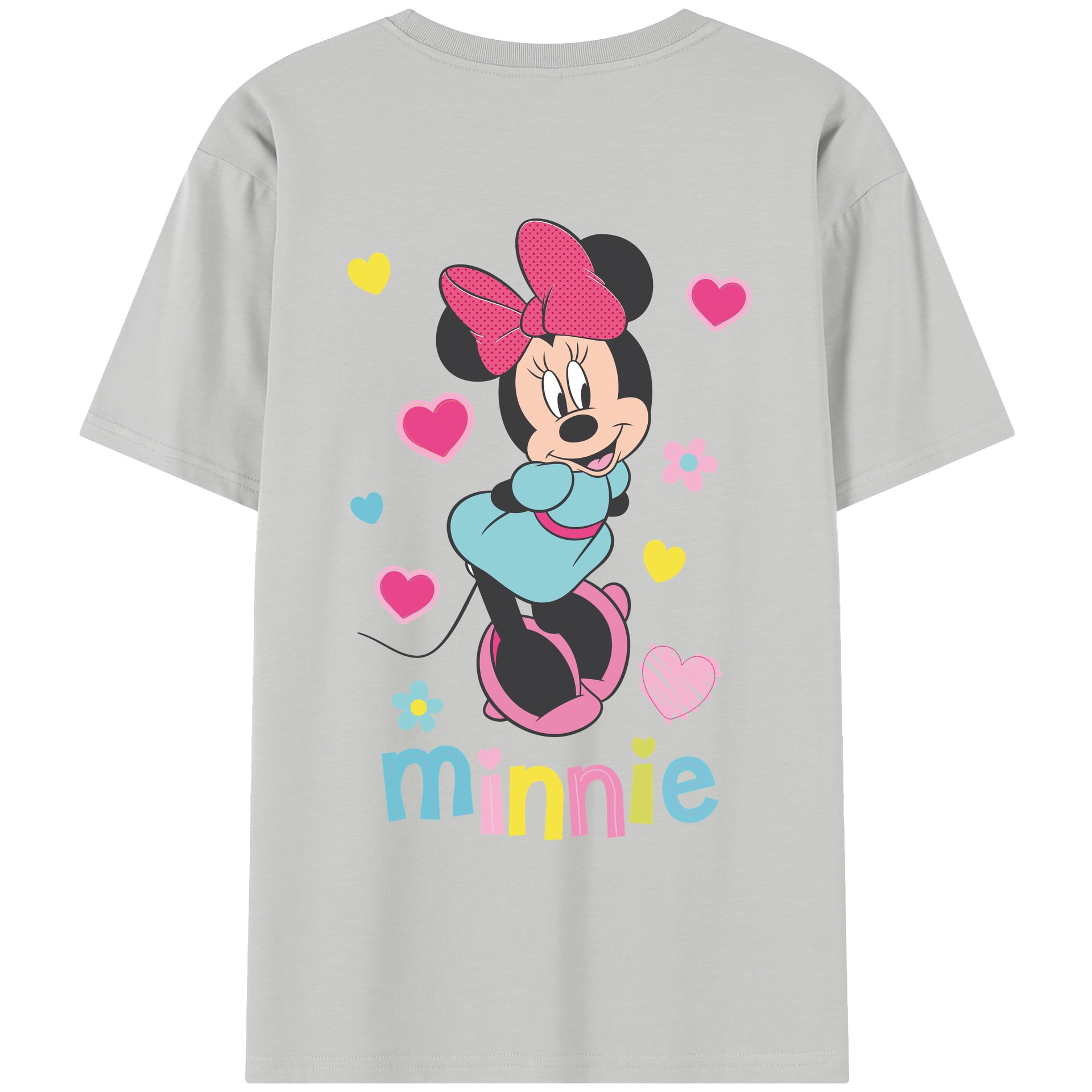 （画像用） ミッキーマウス Mickey Mouse レディース半袖Tシャツ(バックプリント)