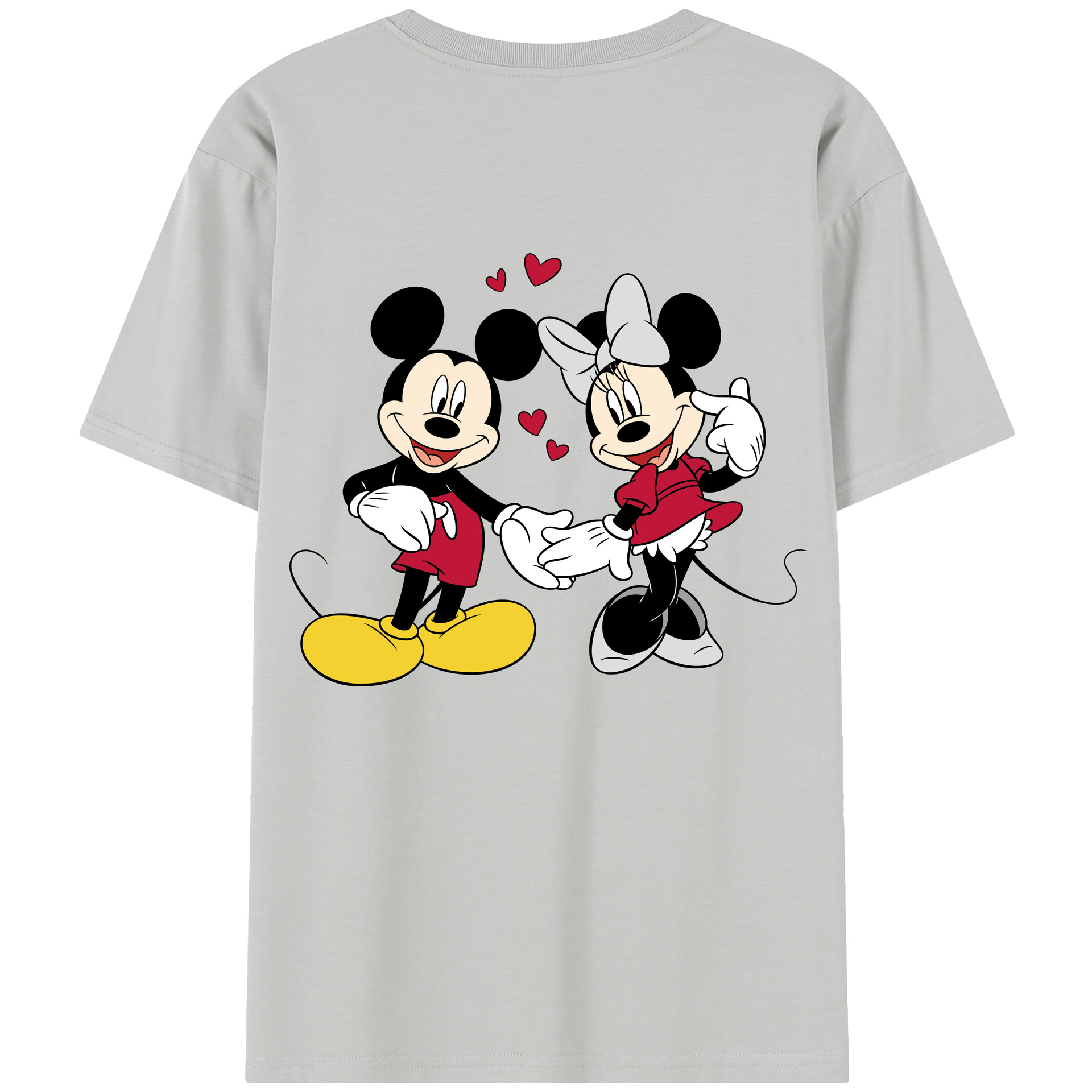 （画像用） ミッキーマウス Mickey Mouse レディース半袖Tシャツ(バックプリント)