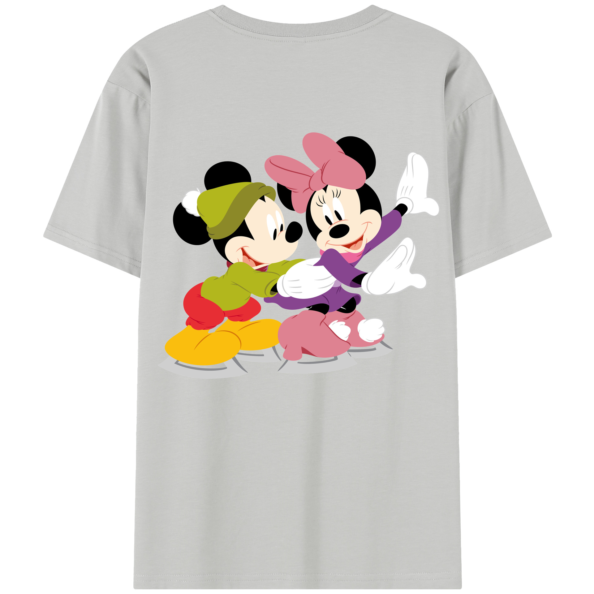 （画像用） ミッキーマウス Mickey Mouse レディース半袖Tシャツ(バックプリント)