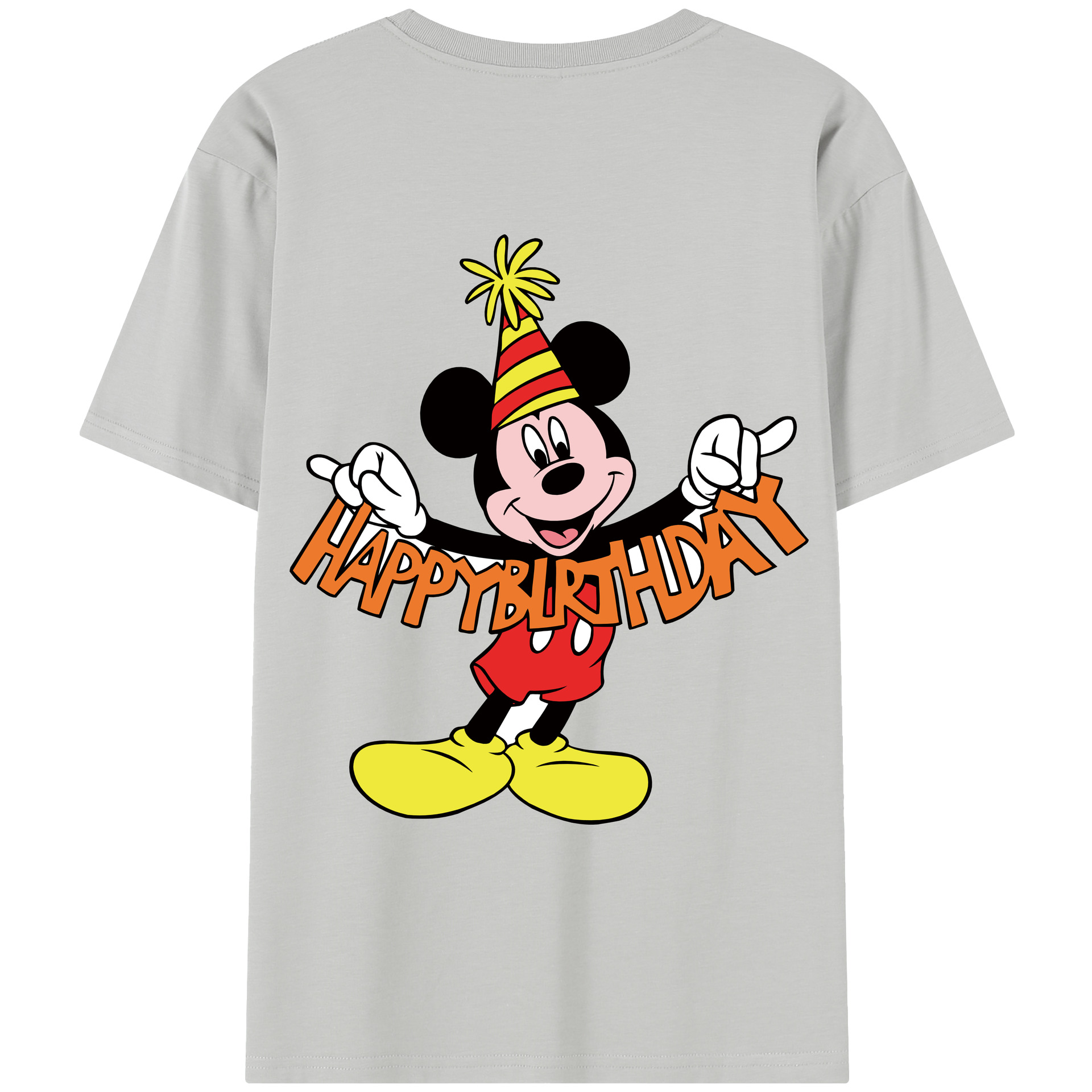 （画像用） ミッキーマウス Mickey Mouse レディース半袖Tシャツ(バックプリント)