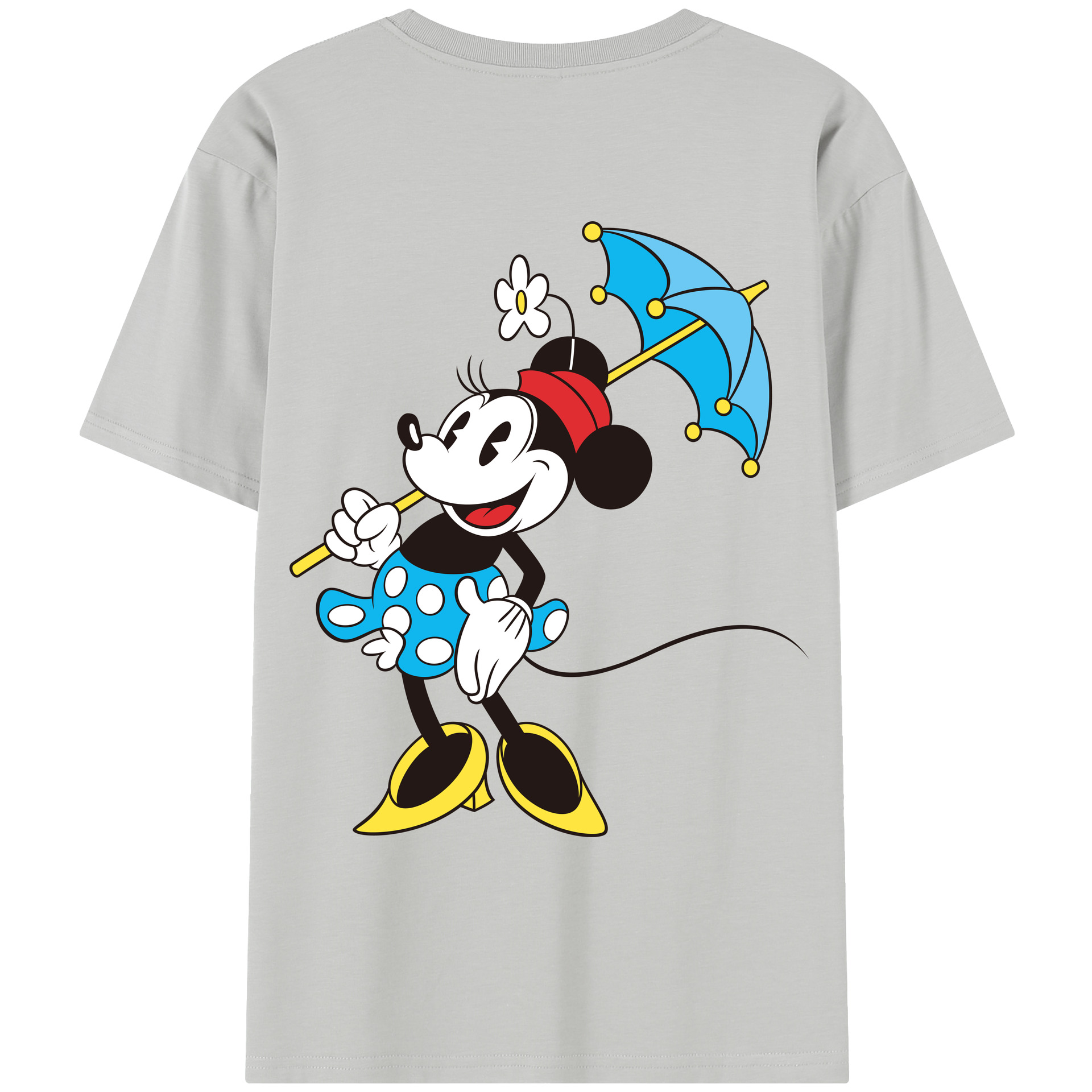 （画像用） ミッキーマウス Mickey Mouse レディース半袖Tシャツ(バックプリント)