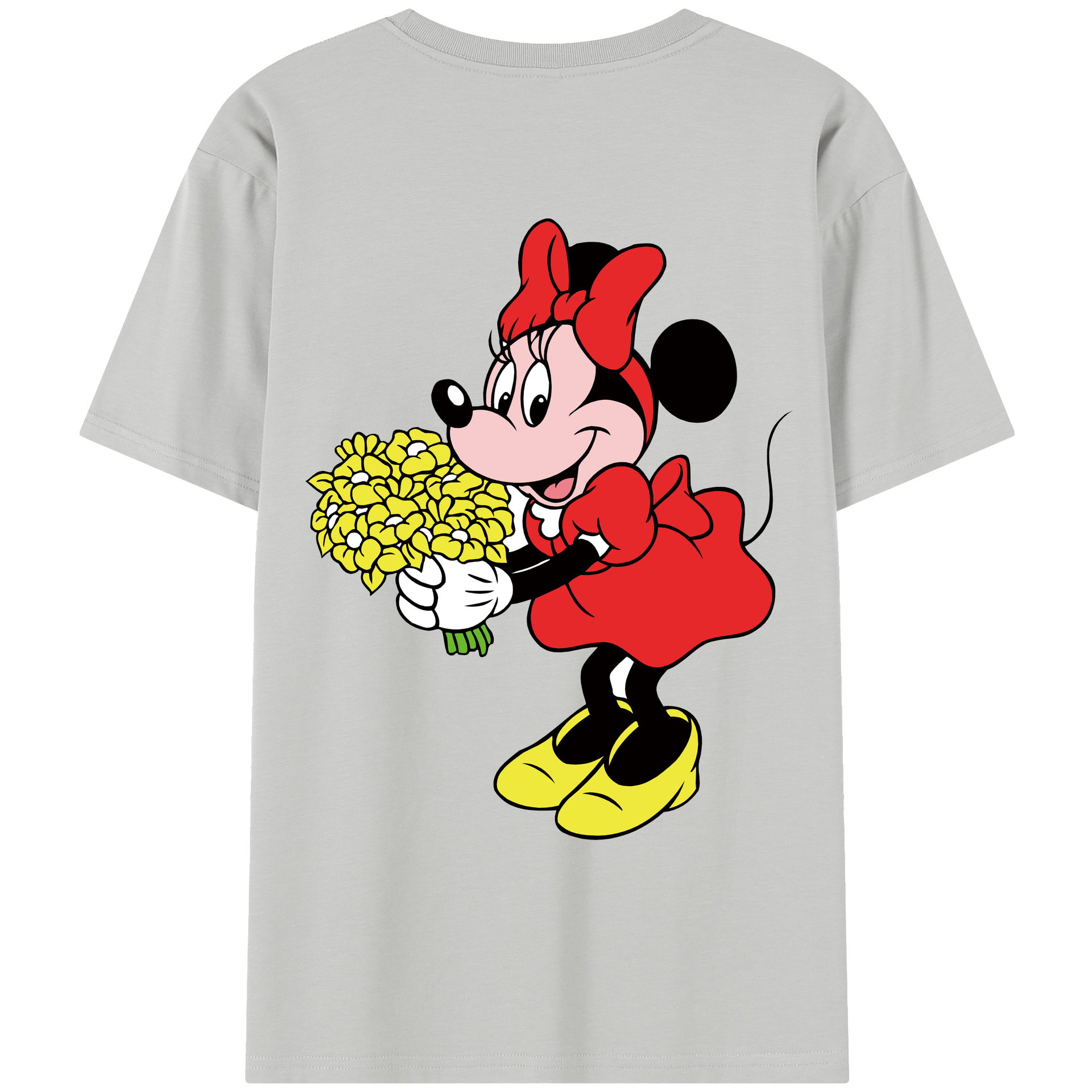 （画像用） ミッキーマウス Mickey Mouse レディース半袖Tシャツ(バックプリント)