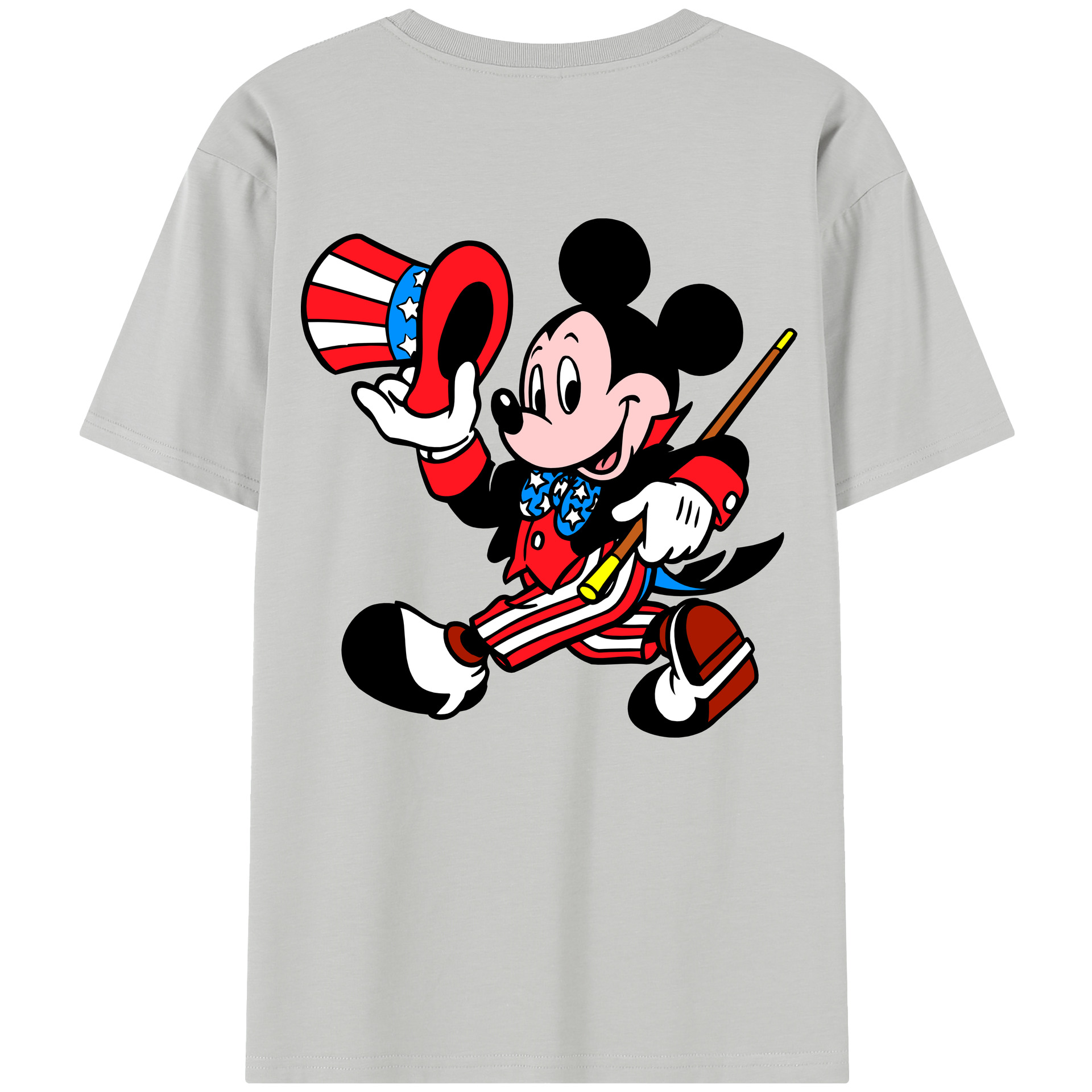 （画像用） ミッキーマウス Mickey Mouse レディース半袖Tシャツ(バックプリント)
