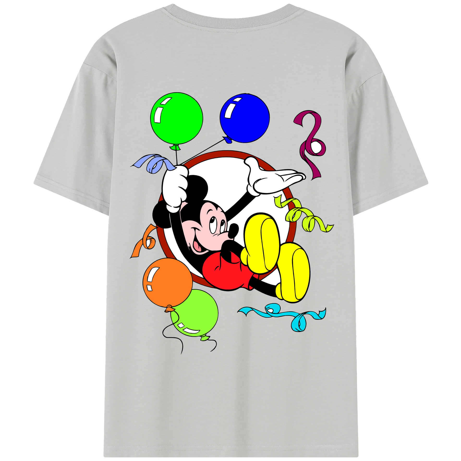 （画像用） ミッキーマウス Mickey Mouse レディース半袖Tシャツ(バックプリント)
