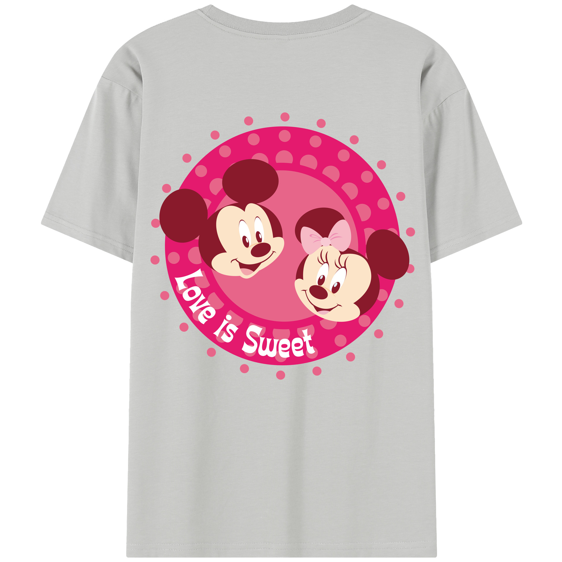（画像用） ミッキーマウス Mickey Mouse レディース半袖Tシャツ(バックプリント)