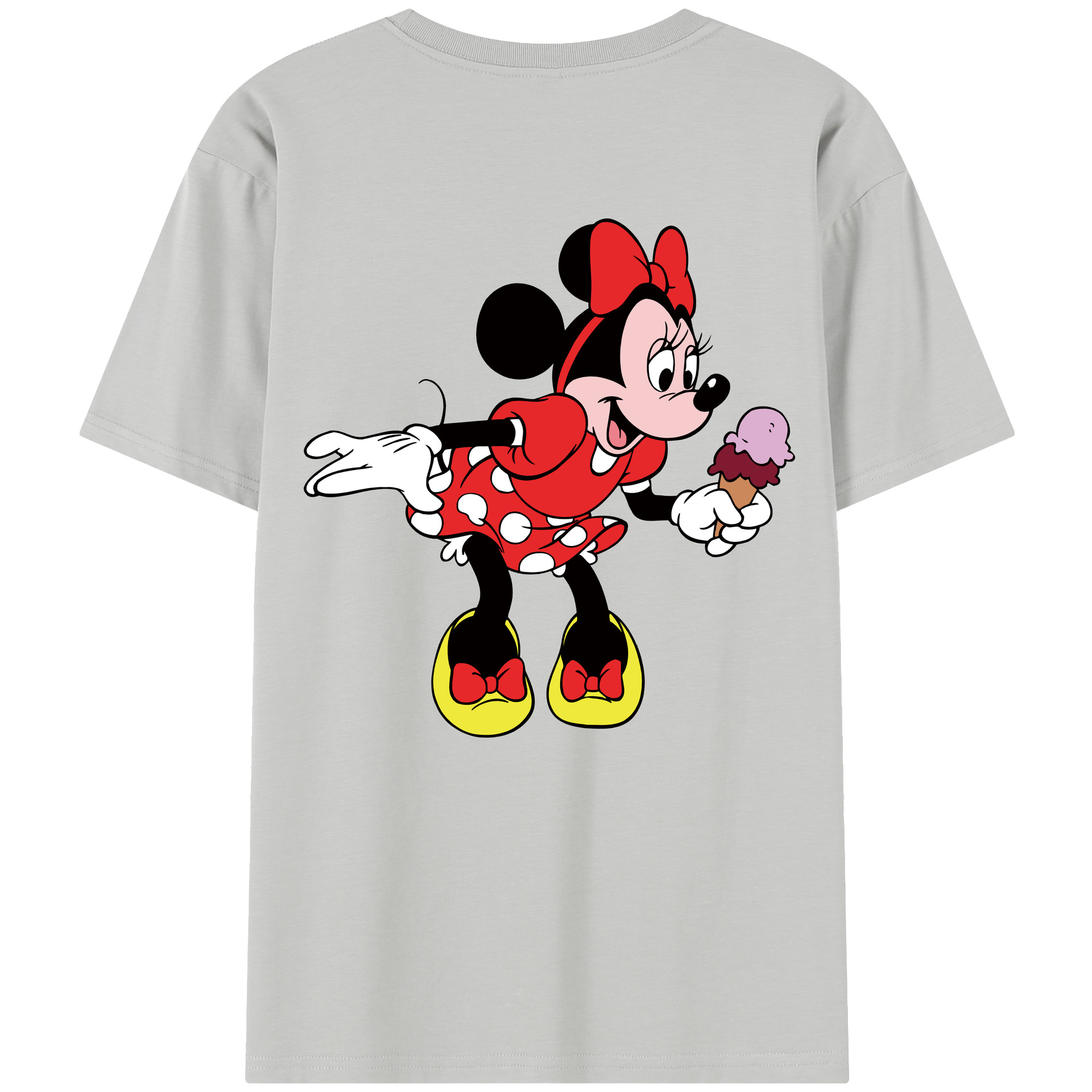 （画像用） ミッキーマウス Mickey Mouse レディース半袖Tシャツ(バックプリント)