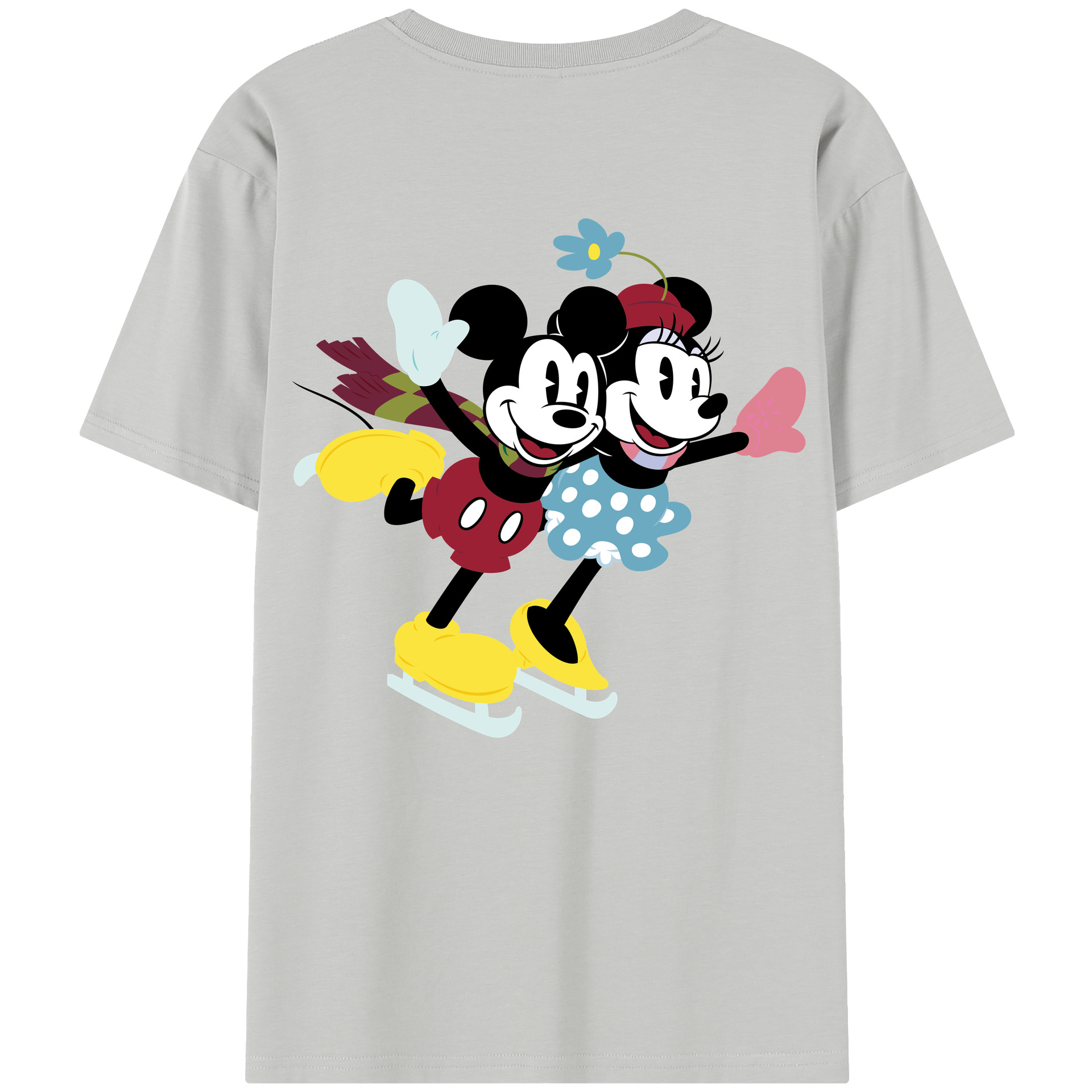 （画像用） ミッキーマウス Mickey Mouse レディース半袖Tシャツ(バックプリント)