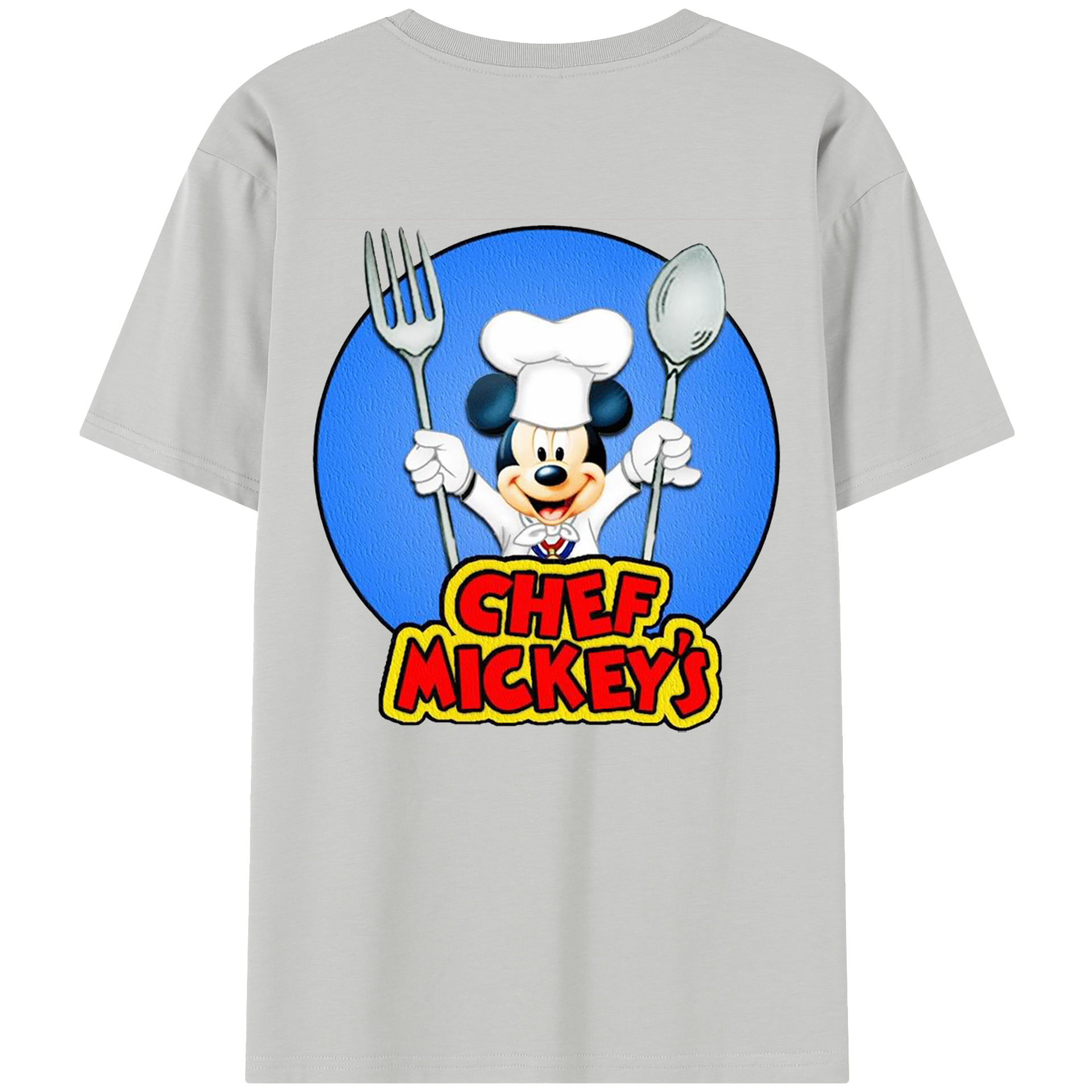 （画像用） ミッキーマウス Mickey Mouse レディース半袖Tシャツ(バックプリント)