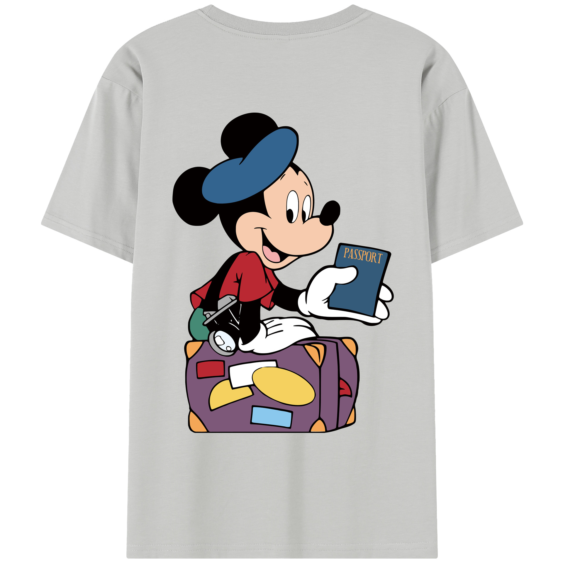 （画像用） ミッキーマウス Mickey Mouse レディース半袖Tシャツ(バックプリント)