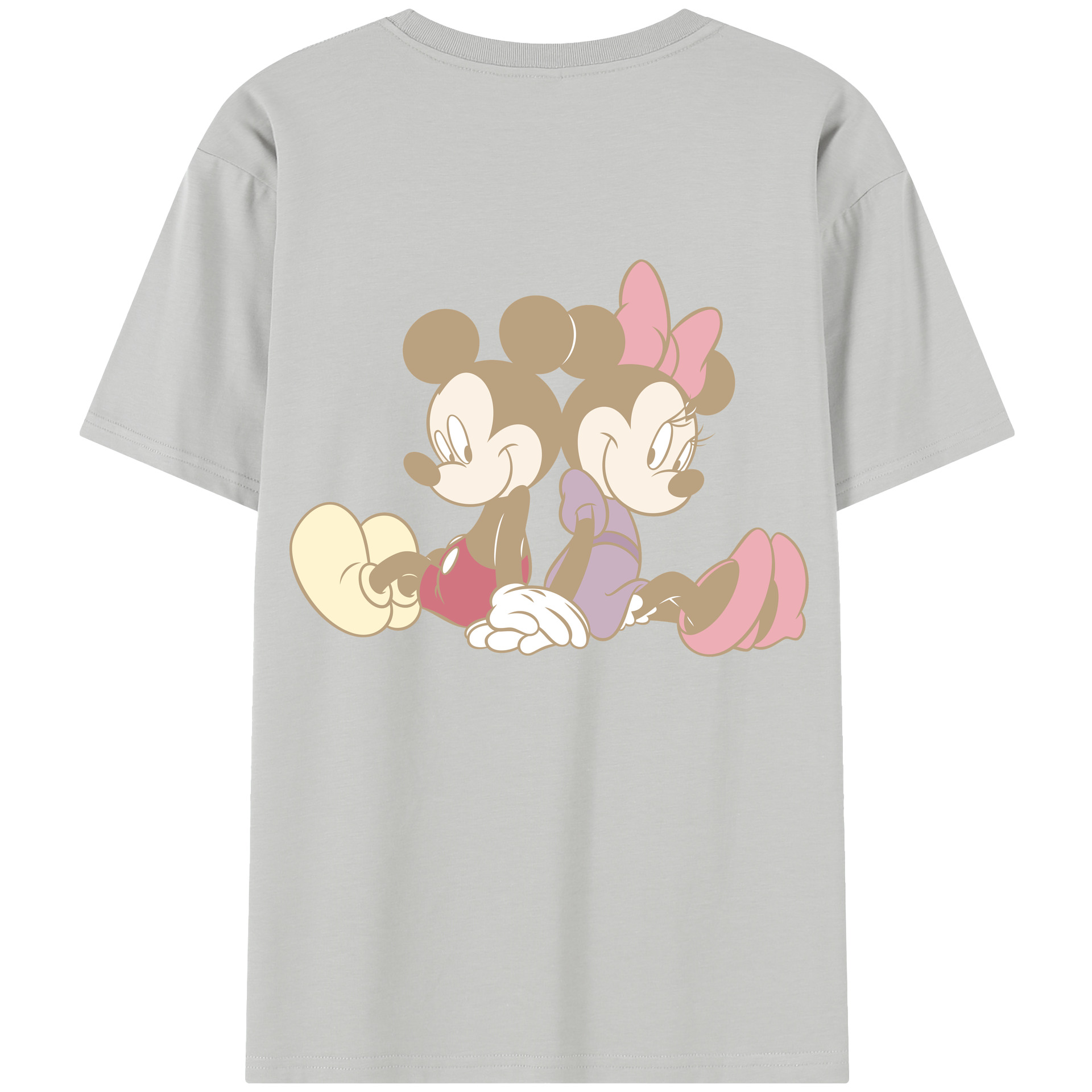 （画像用） ミッキーマウス Mickey Mouse レディース半袖Tシャツ(バックプリント)