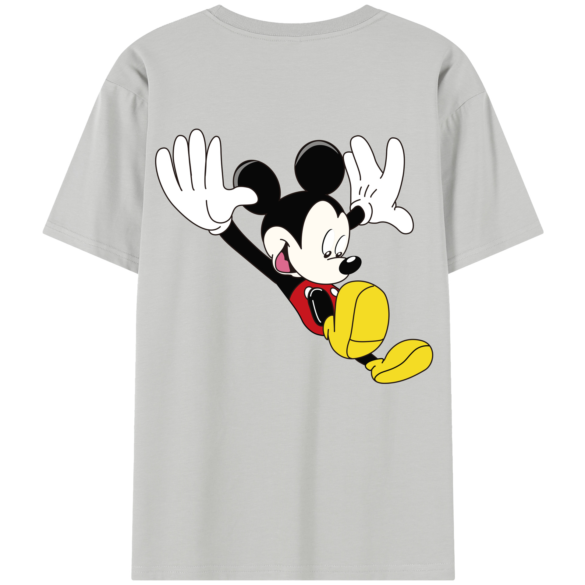 （画像用） ミッキーマウス Mickey Mouse レディース半袖Tシャツ(バックプリント)