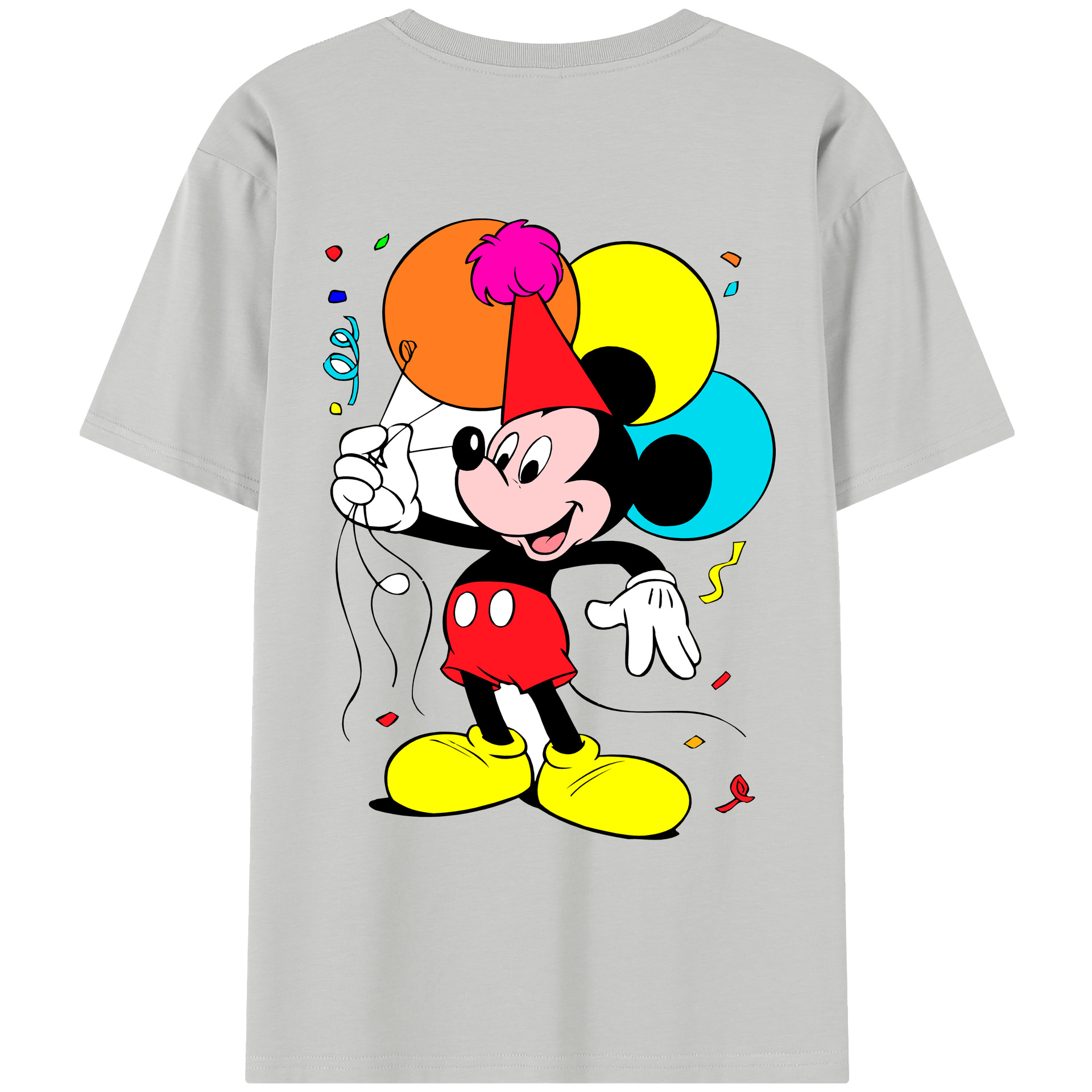 （画像用） ミッキーマウス Mickey Mouse レディース半袖Tシャツ(バックプリント)