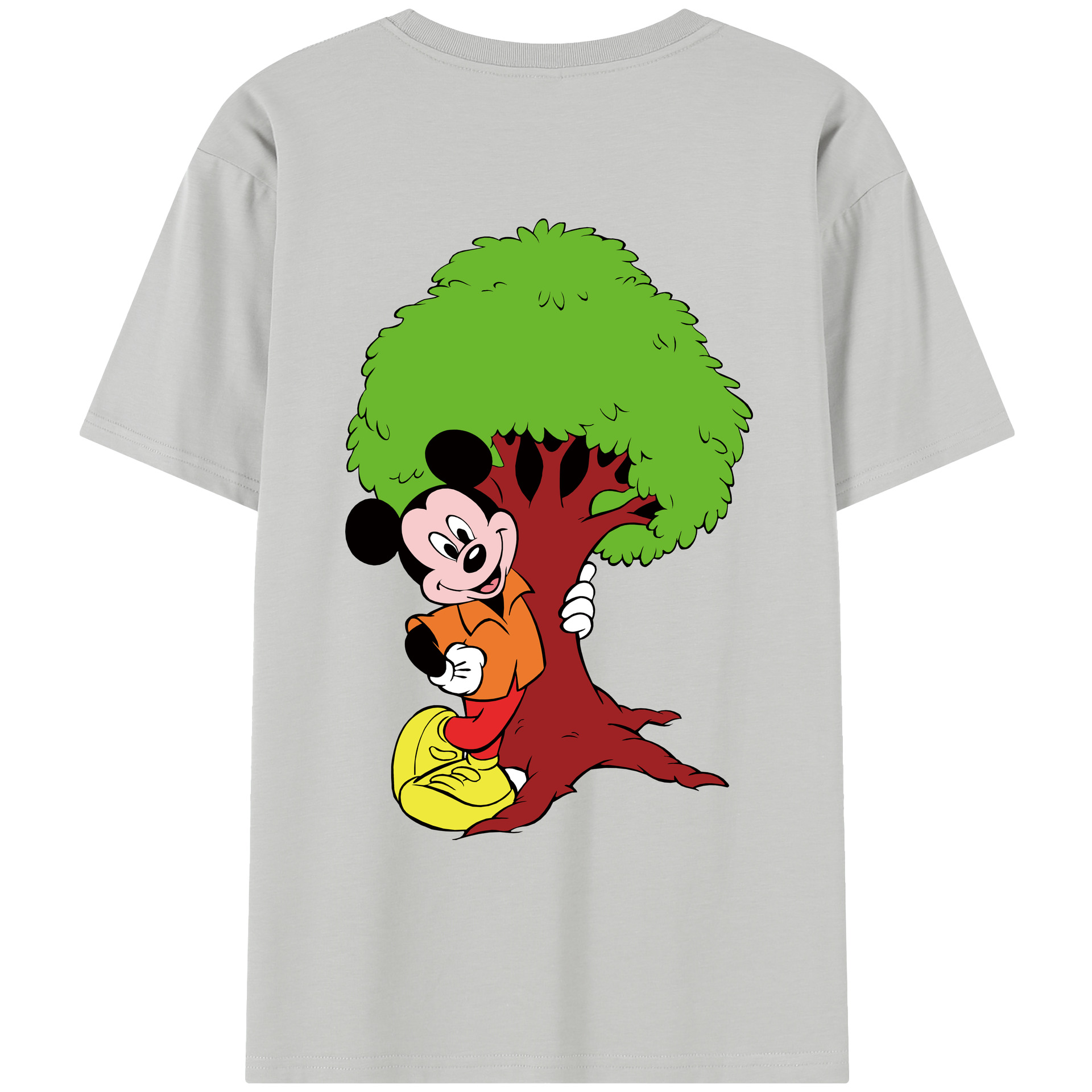 （画像用） ミッキーマウス Mickey Mouse レディース半袖Tシャツ(バックプリント)