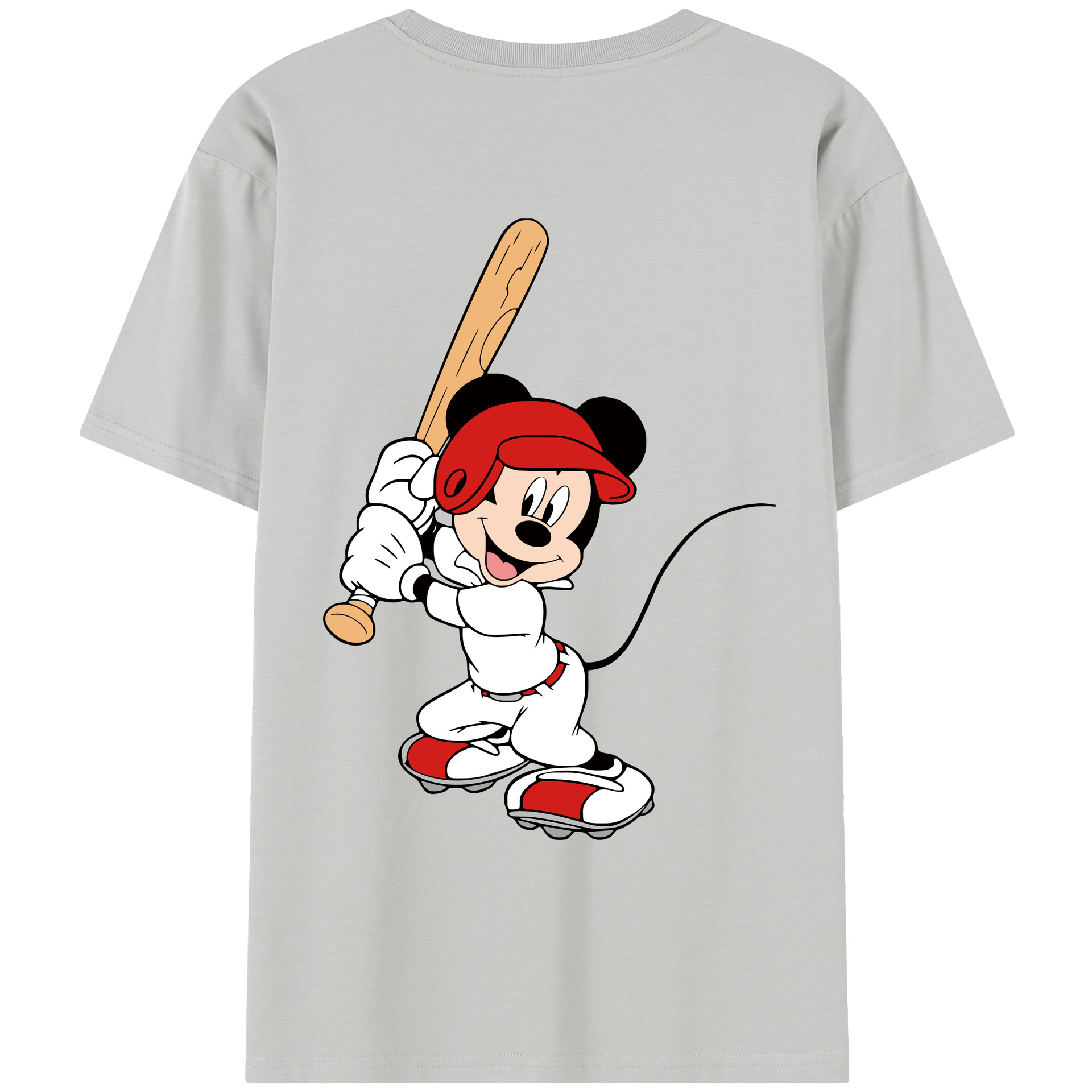 （画像用） ミッキーマウス Mickey Mouse レディース半袖Tシャツ(バックプリント)