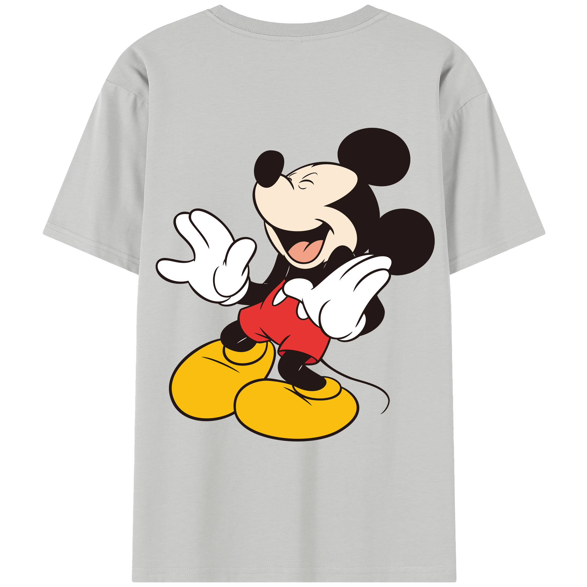 （画像用） ミッキーマウス Mickey Mouse レディース半袖Tシャツ(バックプリント)