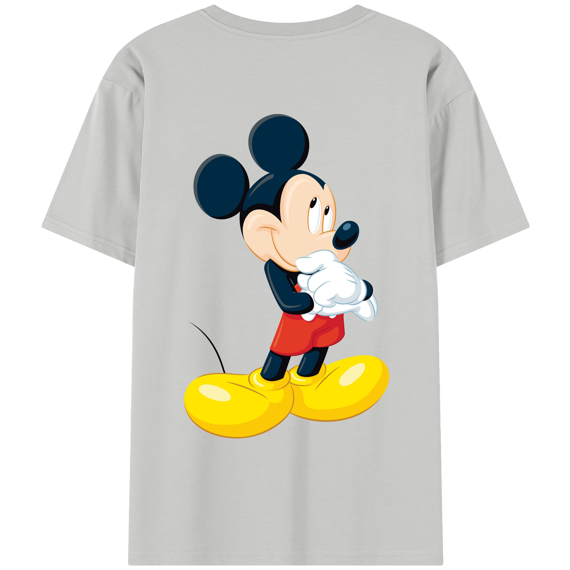 （画像用） ミッキーマウス Mickey Mouse レディース半袖Tシャツ(バックプリント)