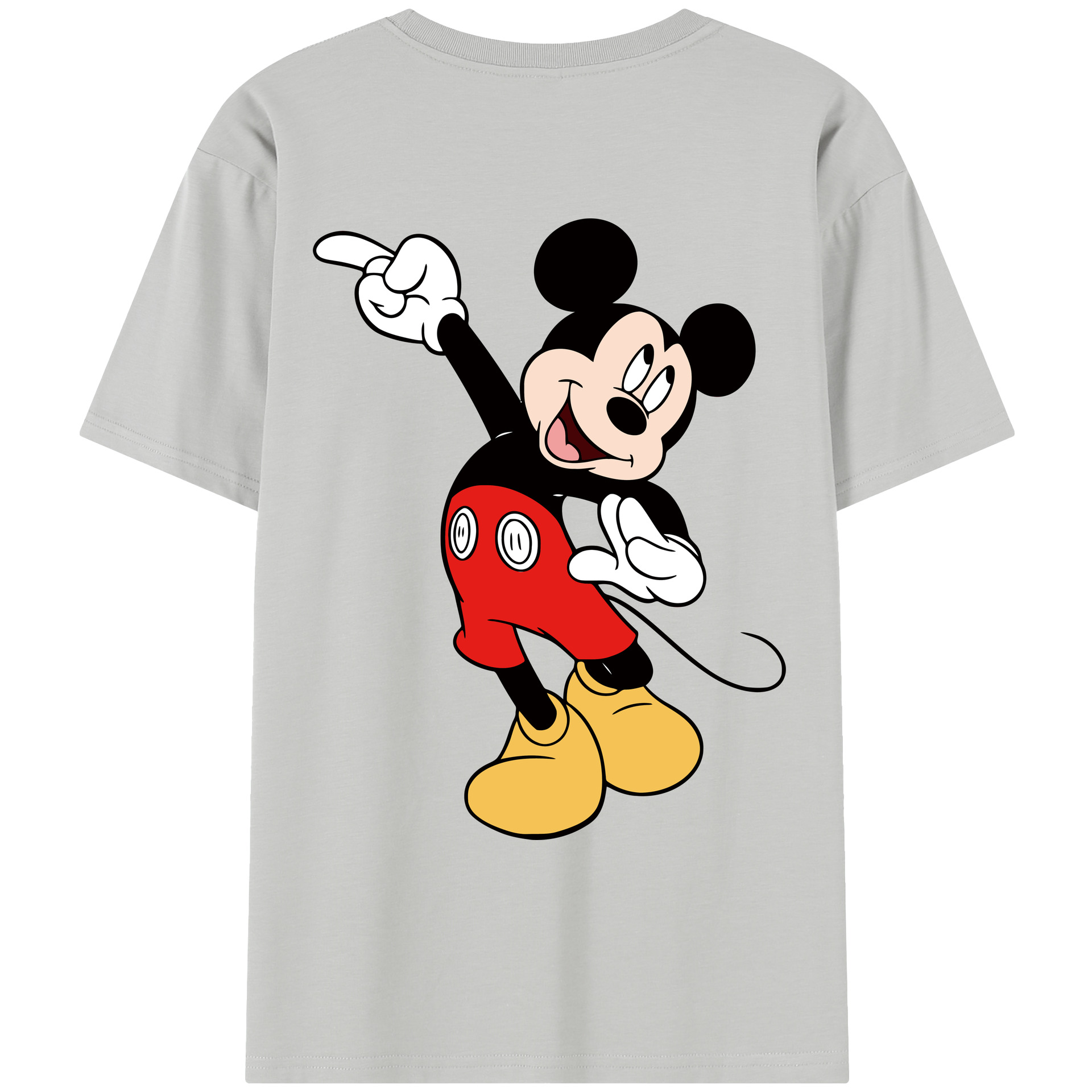 ミッキーマウス Mickey Mouse レディース半袖Tシャツ(バックプリント)