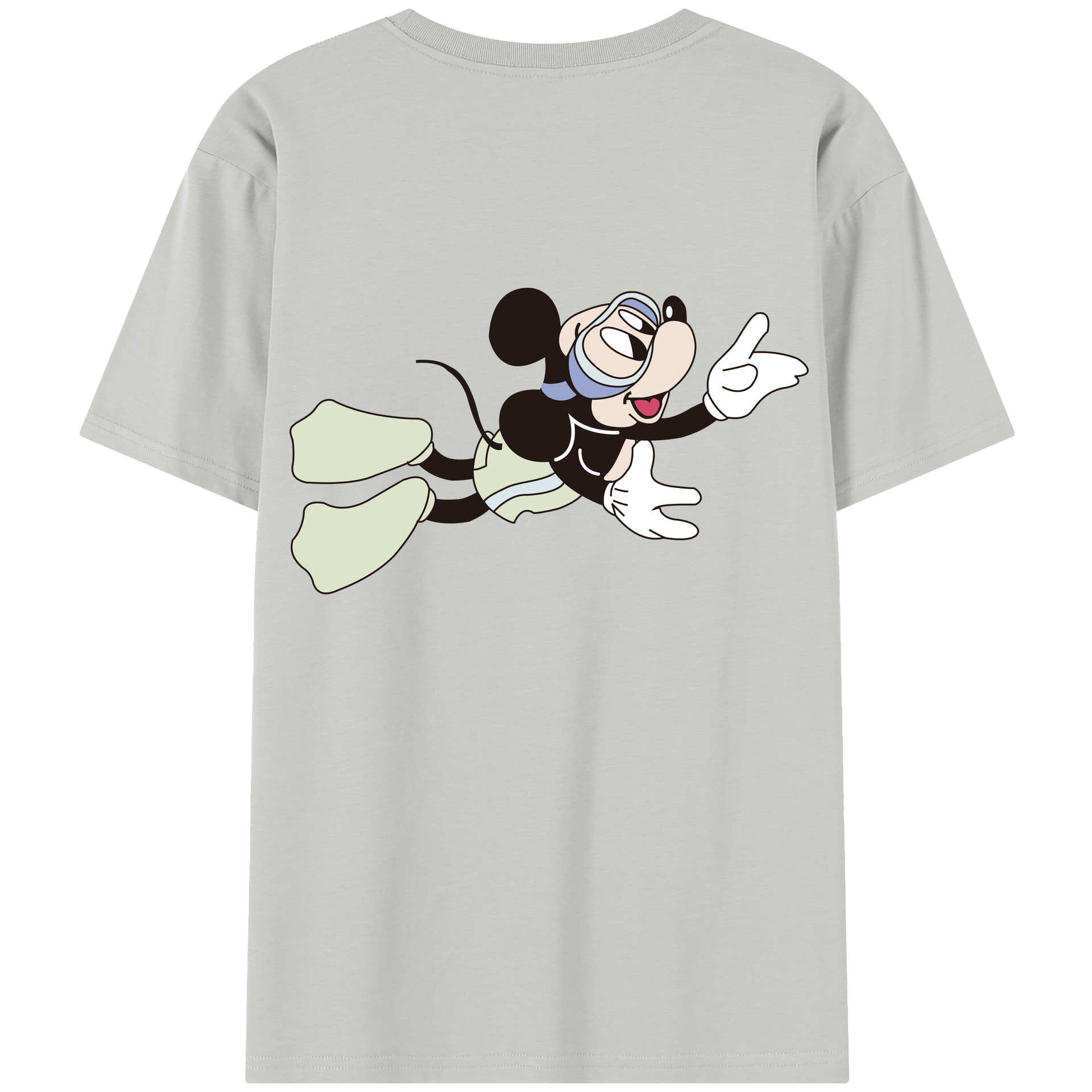 ミッキーマウス Mickey Mouse レディース半袖Tシャツ(バックプリント)