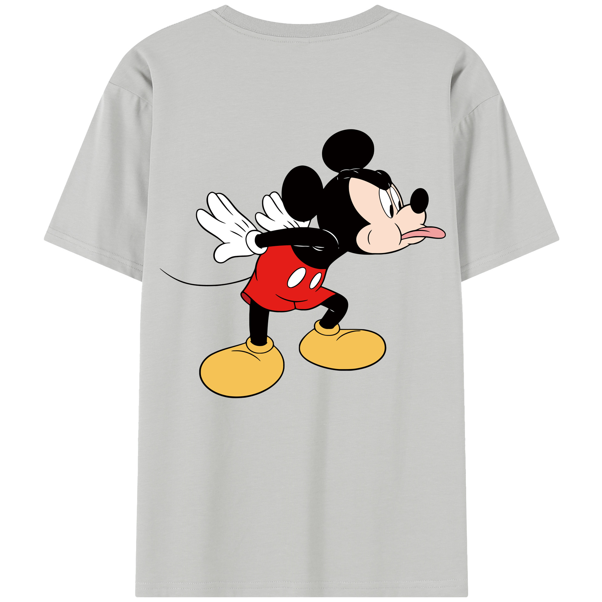ミッキーマウス Mickey Mouse レディース半袖Tシャツ(バックプリント)