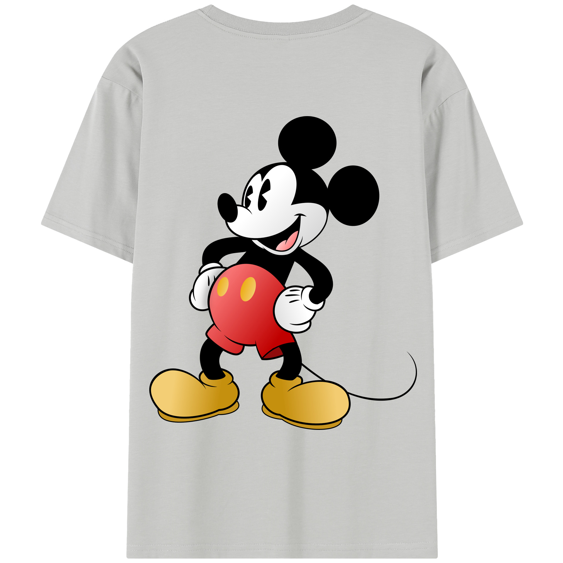（画像用） ミッキーマウス Mickey Mouse レディース半袖Tシャツ(バックプリント)
